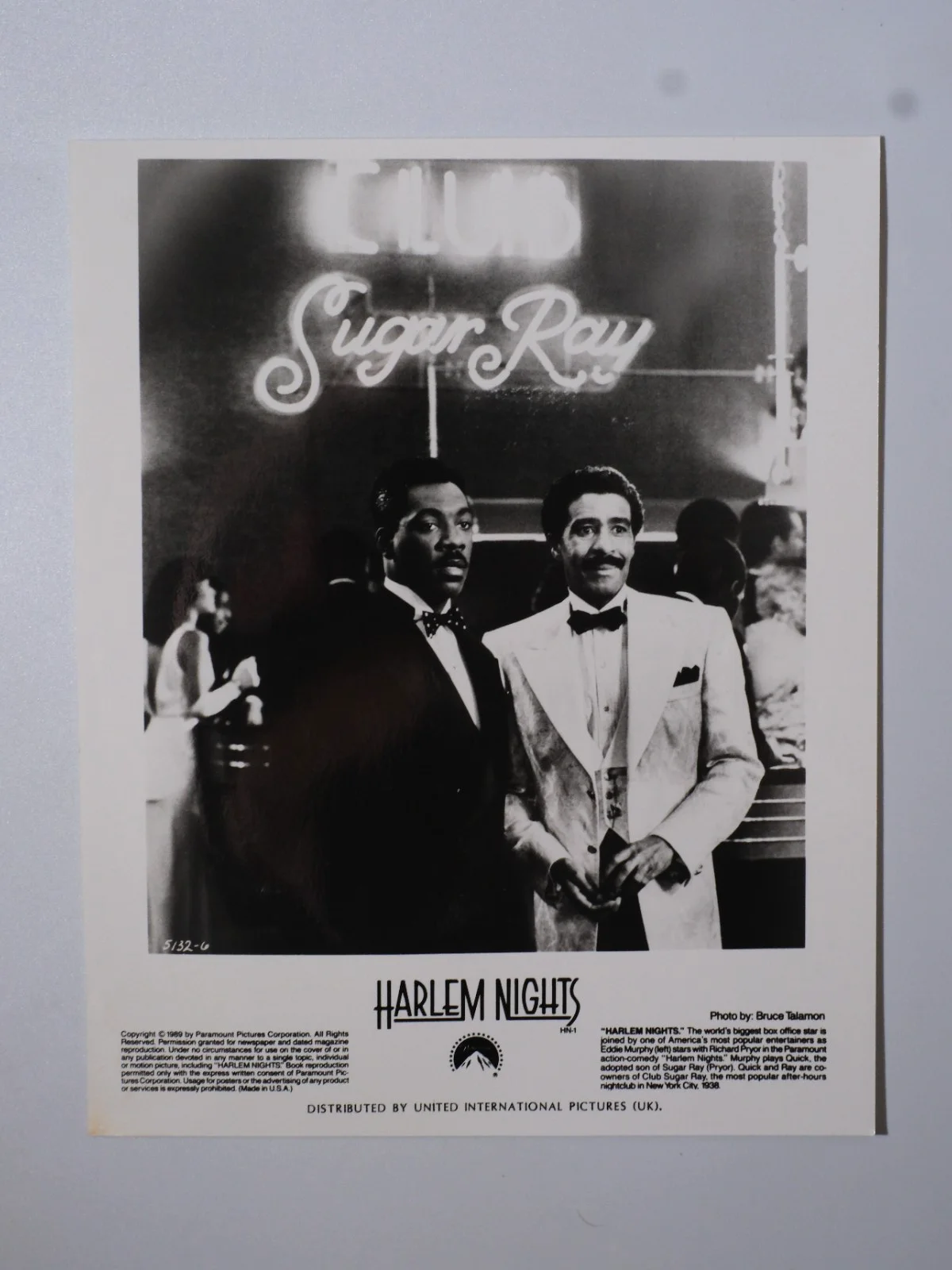 Harlem Nights Cinema Black & White Lobby Cards x6 Eddie Murphy Richard Pryor, изображение 4