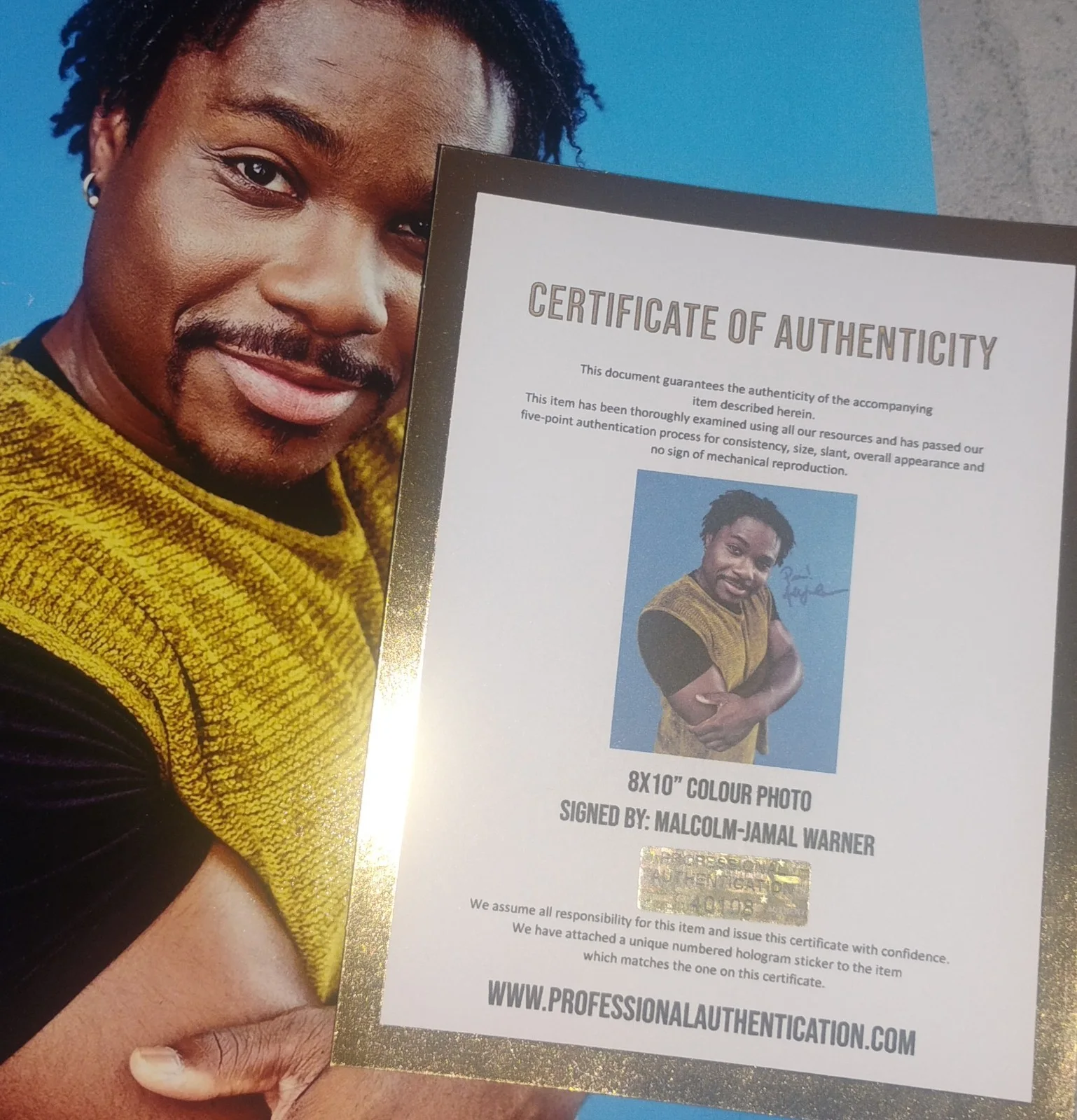 Malcolm Jamal Warner Hand Signed Autograph 8x10 Photo COA The Cosby Show, изображение 3