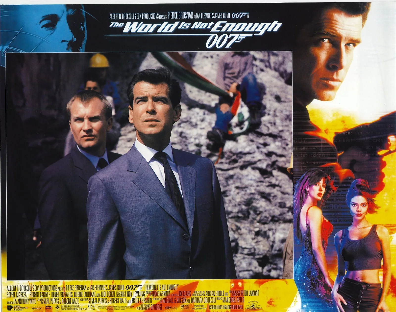 World is Not Enough 4x ORIGINAL US Lobby Cards Pierce Brosnan James Bond 1999, изображение 4
