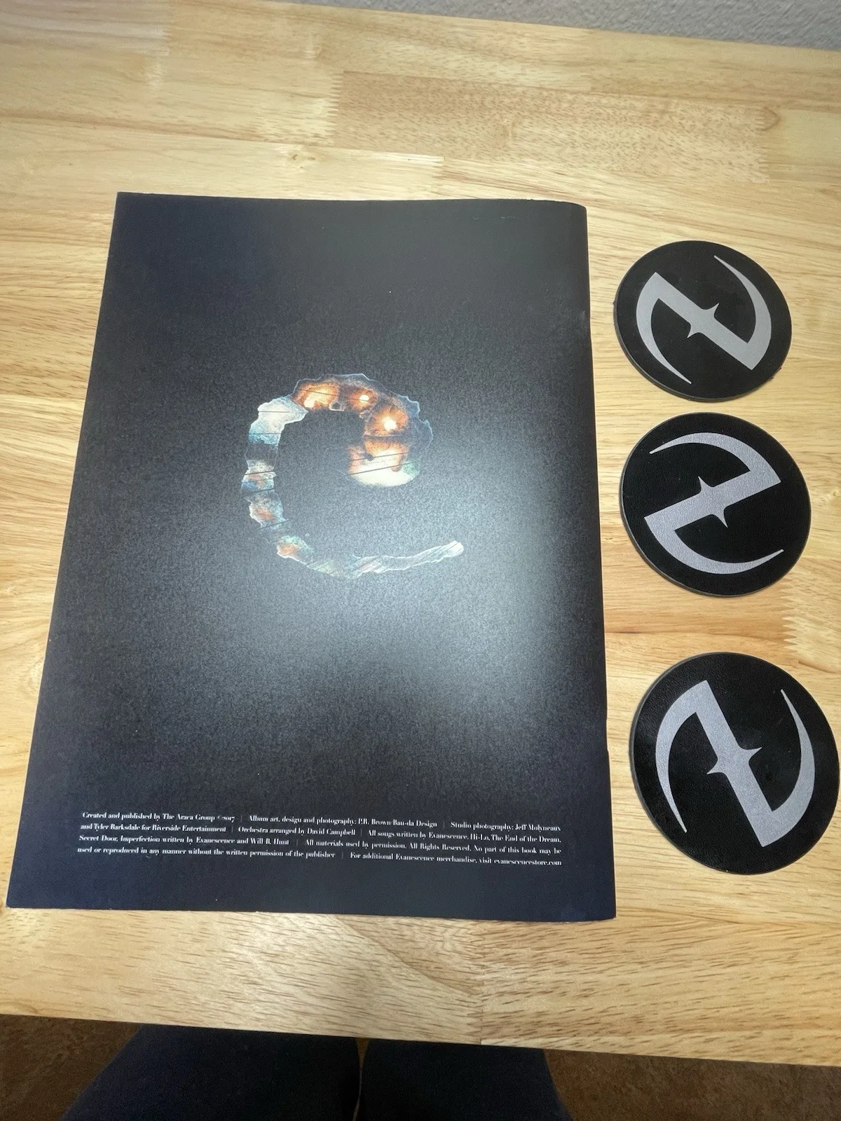 Evanescence Synthesis Live Signed Program 2017 with 3 Coasters, image 2