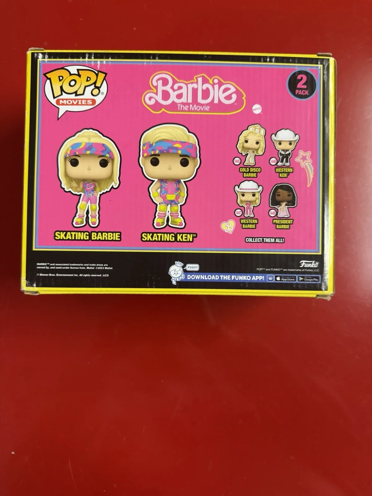 RYAN GOSLING MARGOT ROBBIE SIGNED SKATING BARBIE AND KEN FUNKO POP 2 PCK JSA COA, изображение 5