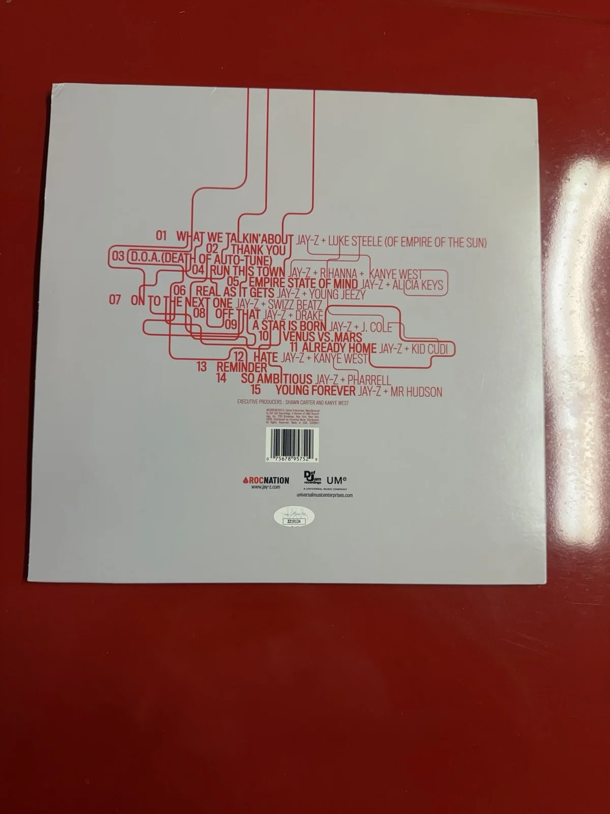 Jay-Z Signed Autographed The Blueprint 3 VINYL LP JSA COA Kanye West, изображение 4