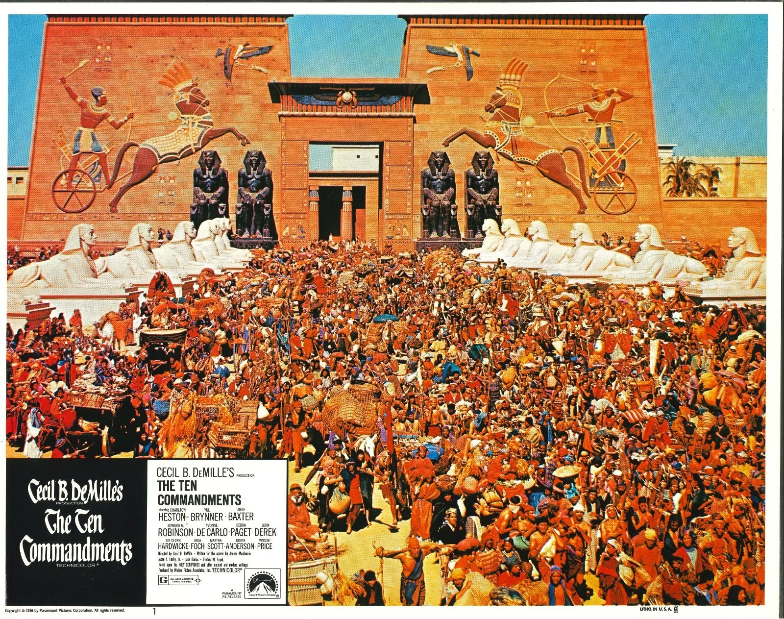 Ten Commandments 6x ORIGINAL US Lobby Cards Charlton Heston DeMille RR, изображение 3