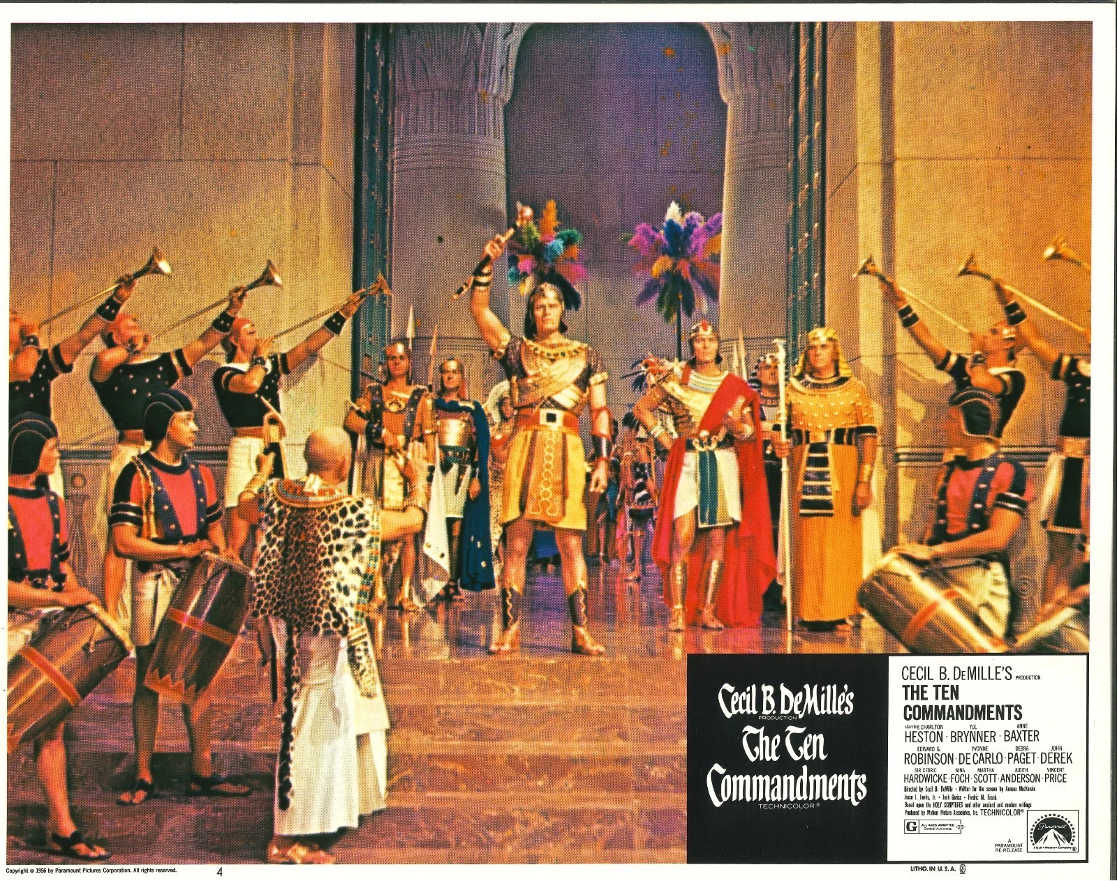 Ten Commandments 6x ORIGINAL US Lobby Cards Charlton Heston DeMille RR, изображение 5