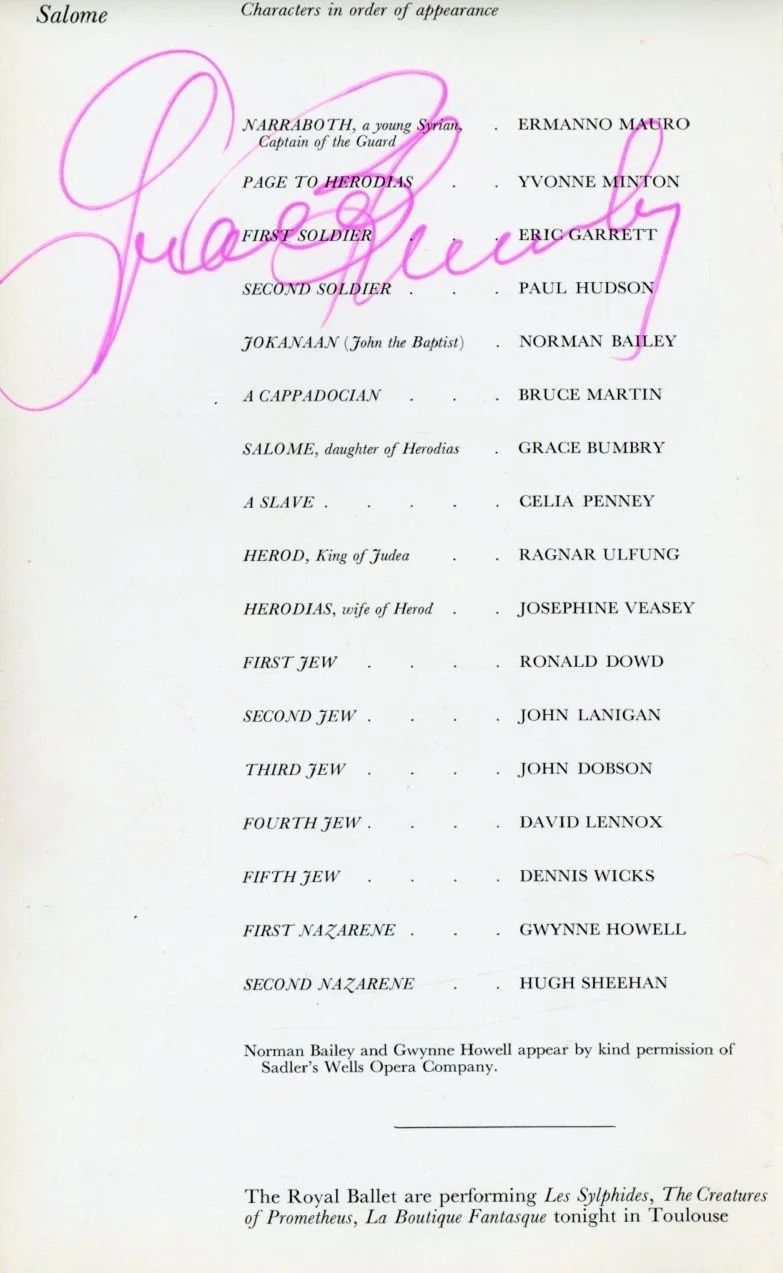 Grace Bumbry — Grace Bumbry- Signed Royal Opera House Covent Garden Program, image 2