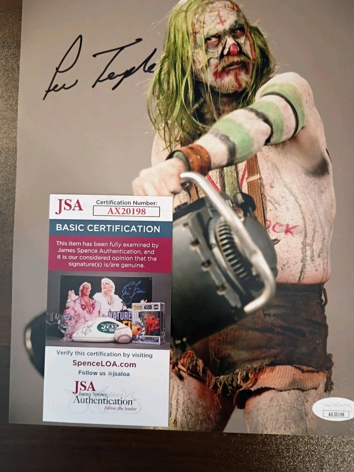 Lew Temple — LEW TEMPLE Signed Autographed 8x10 Photo as PSYCHO-HEAD from 31..JSA COA, изображение 5