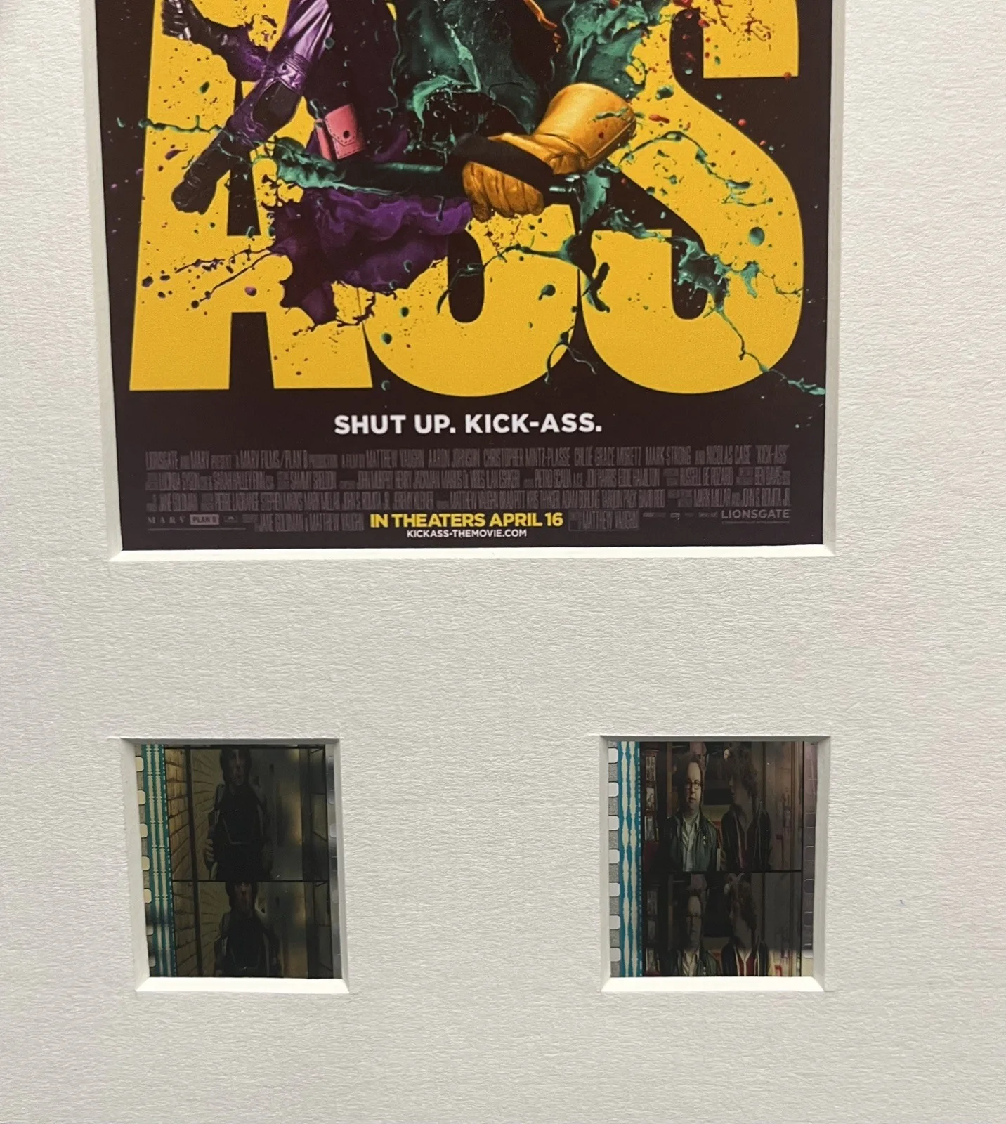 KICK ASS. 35mm Film Cell Mounted Display, image 3