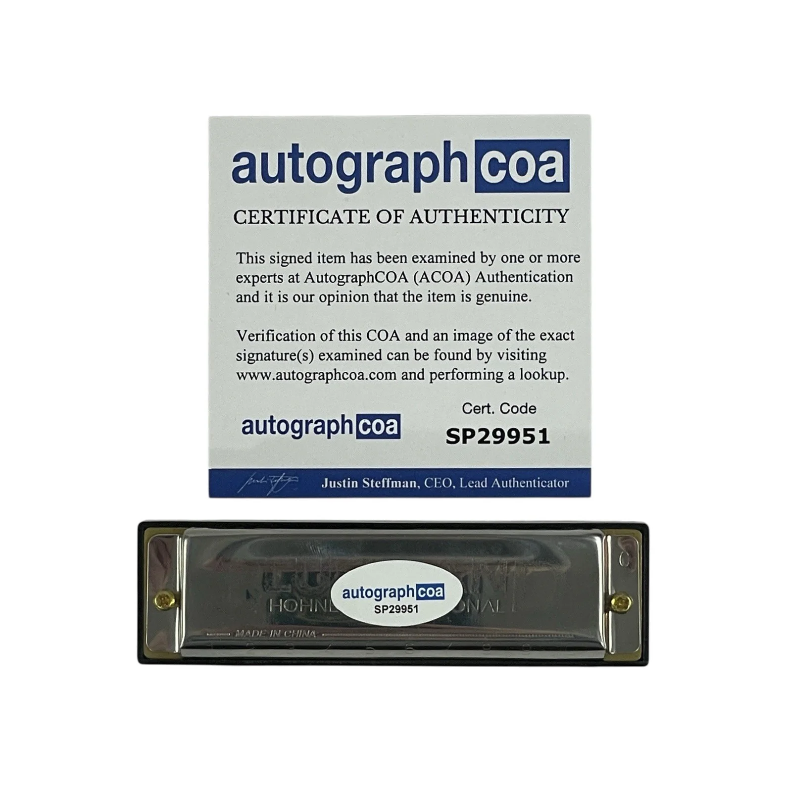 Magic Dick of the J. Geils Band Autographed Signed Honor Harmonica ACOA 🔥, image 4