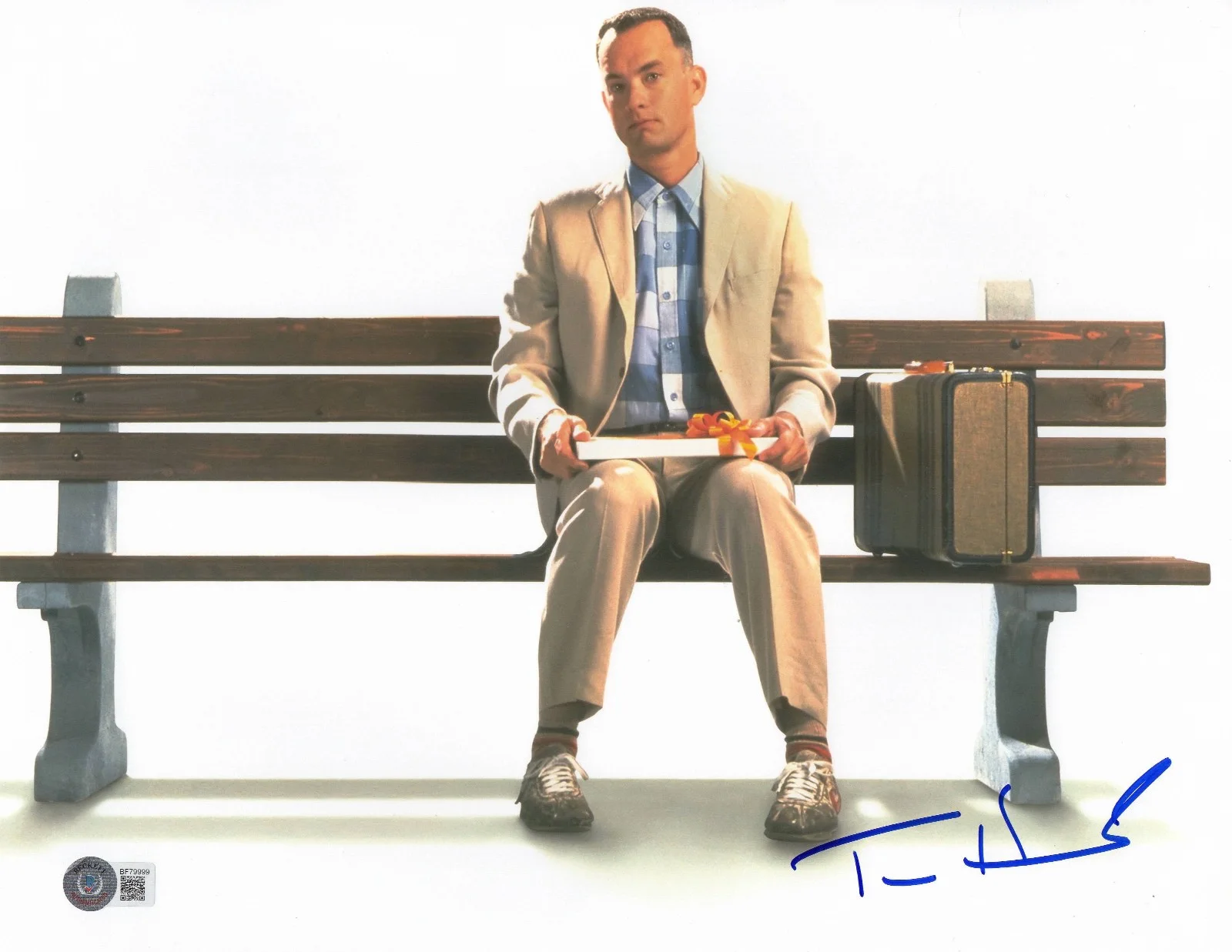 Tom Hanks — L@@K TOM HANKS SIGNED AUTOGRAPH FORREST GUMP 11X14 PHOTO BAS BECKETT COA