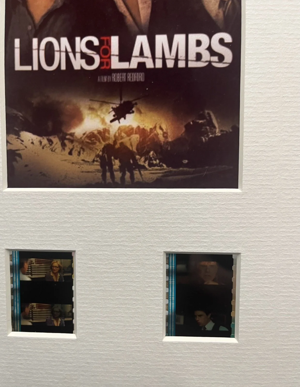 LIONS FOR LAMBS. 35mm Film Cell Mounted Display, image 3