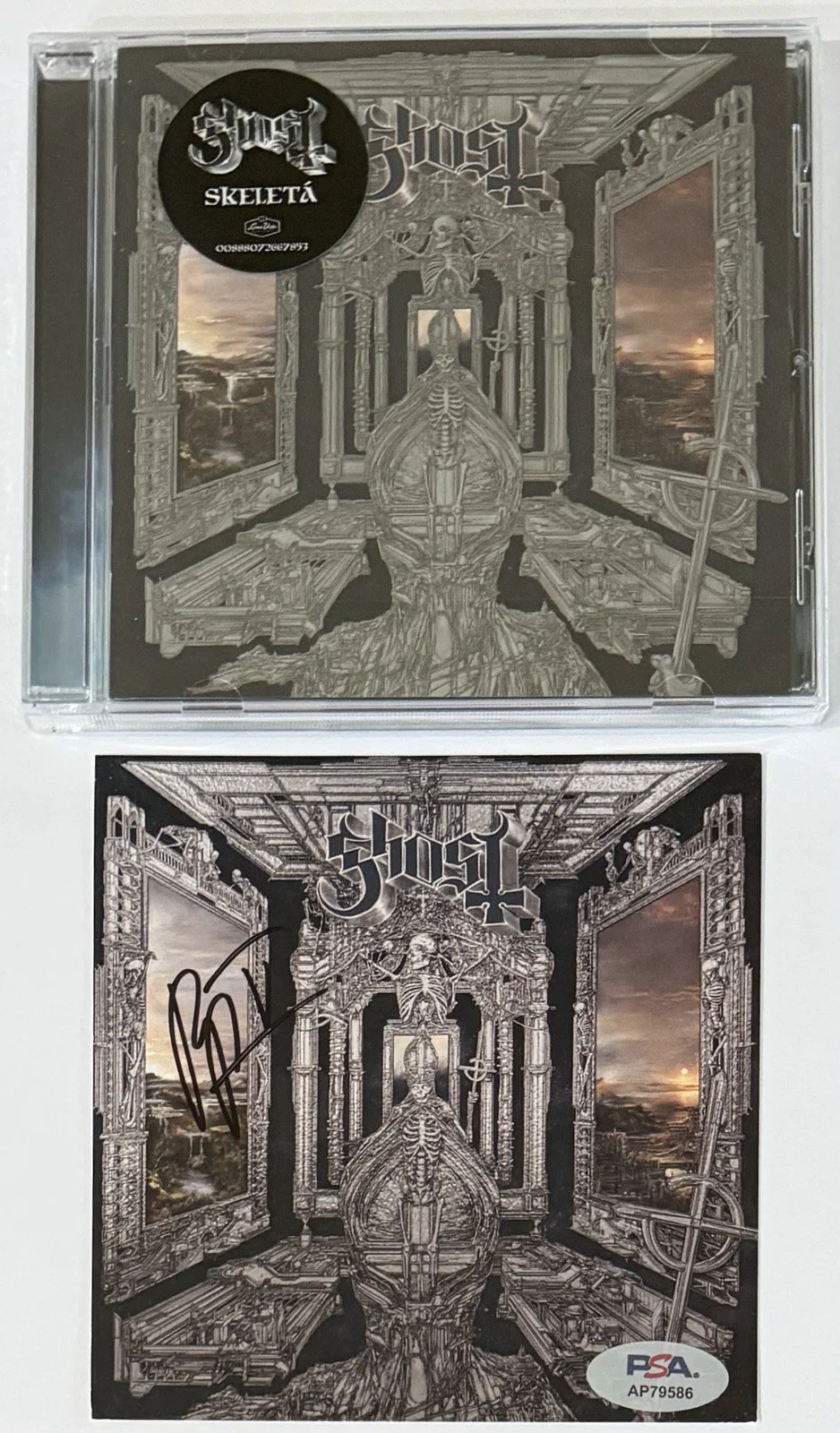 Ghost SIGNED Skeleta Cover Photo Card Autograph PAPA V PERPETUA & CD PSA DNA COA, изображение 2