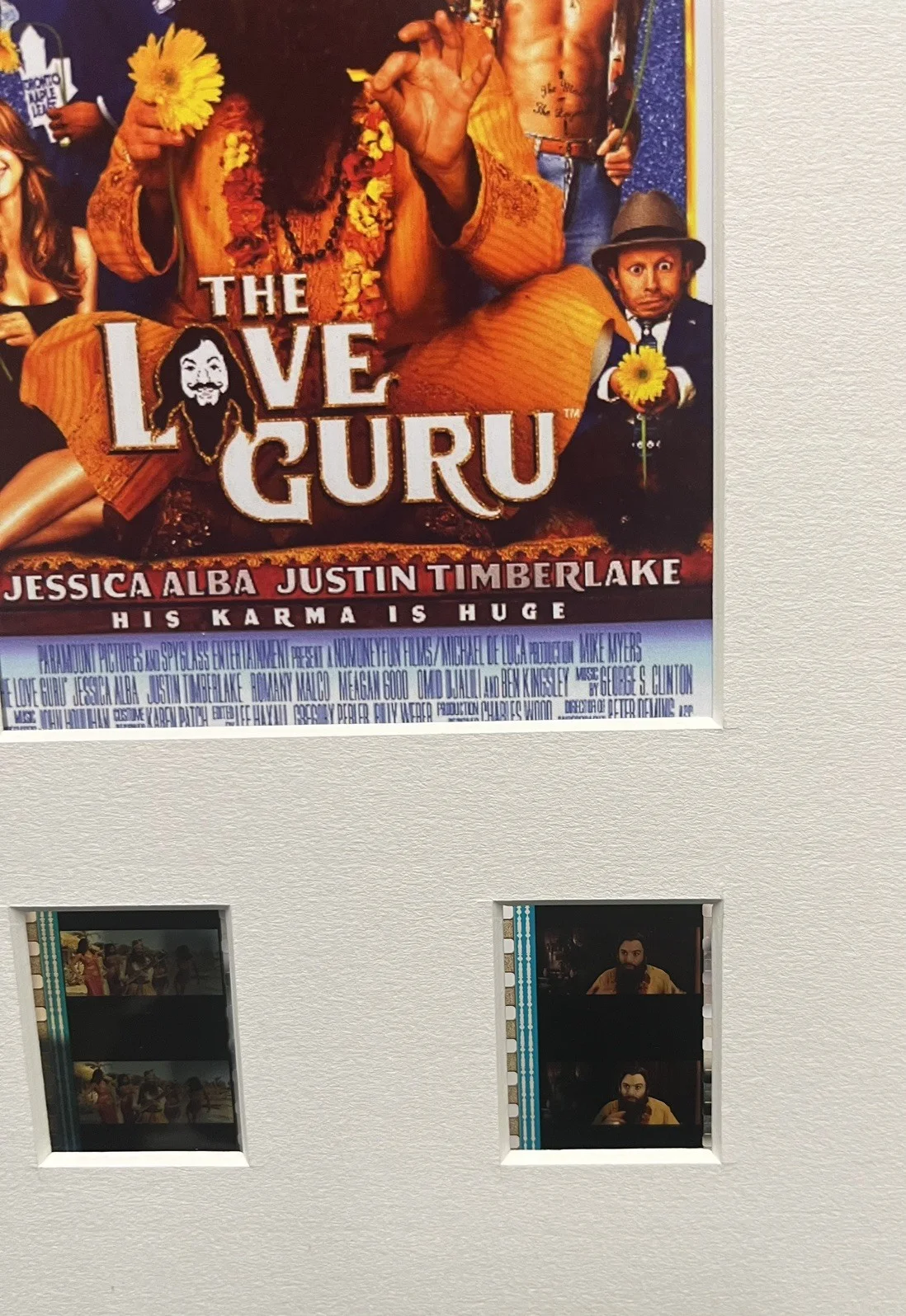 THE LOVE GURU. Mike Myers and Jessica Alba. 35mm Film Cell Mounted Display, изображение 3