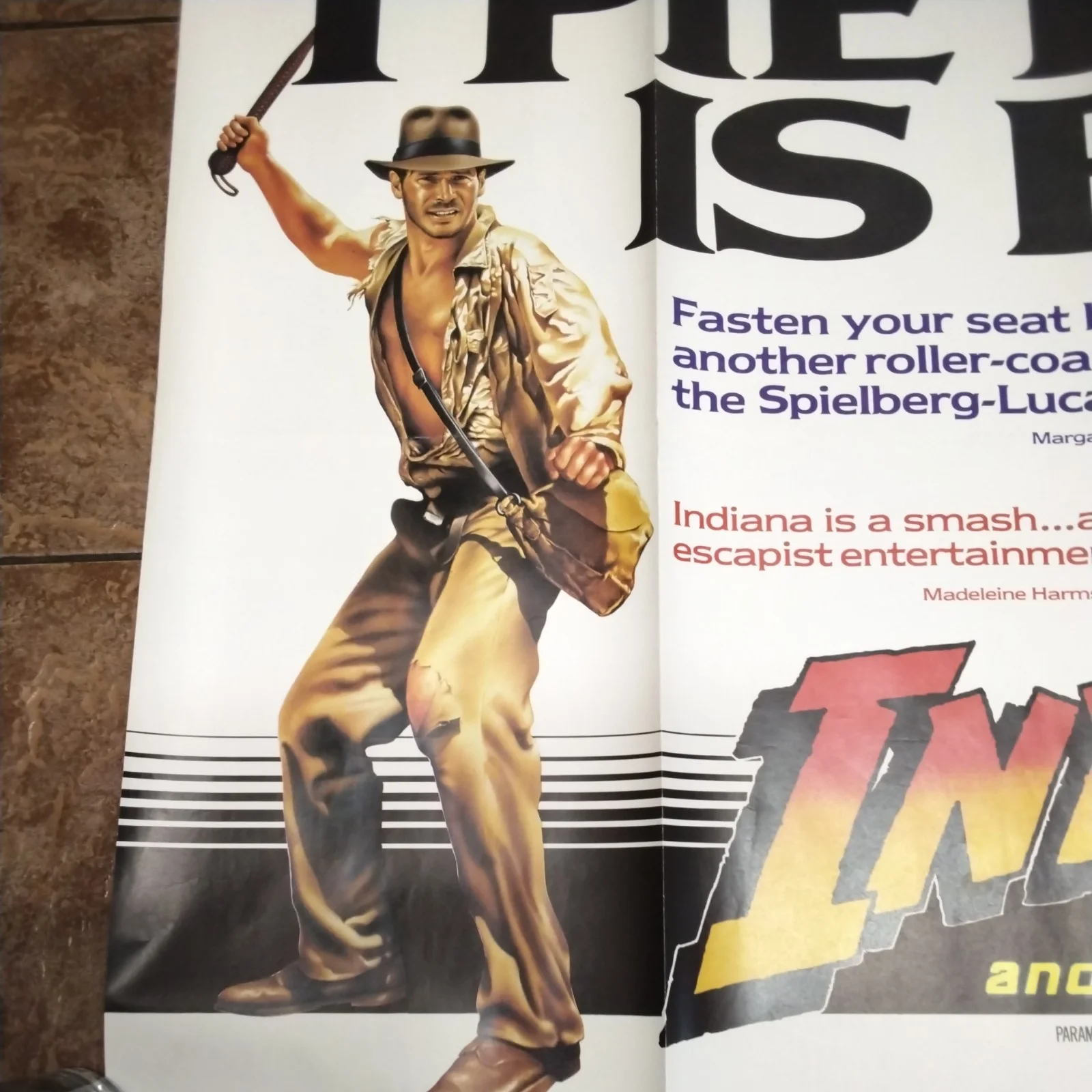 Indianna Jones Temple Of Doom Original Vintage Quad Poster, изображение 4