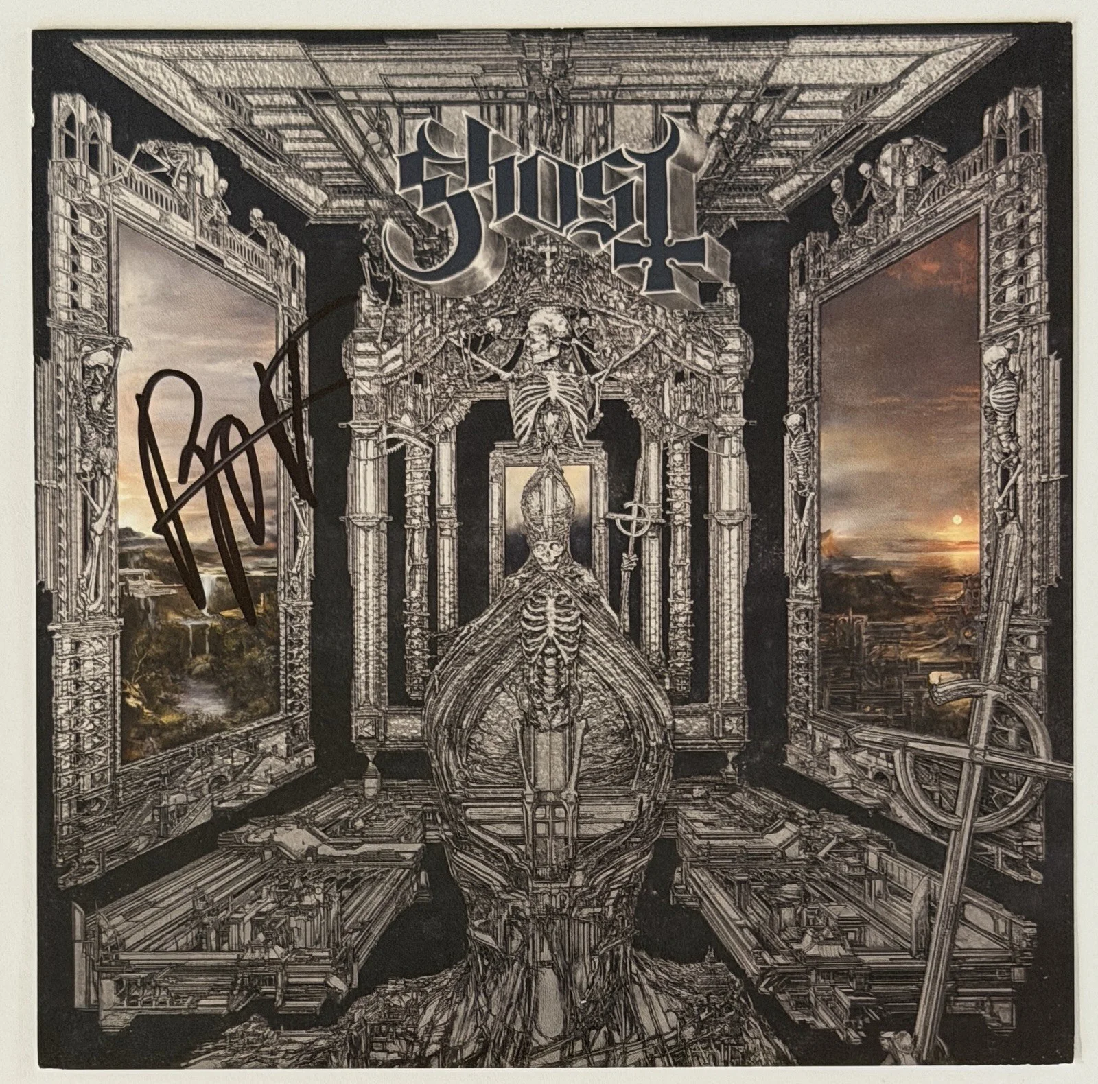 Ghost SIGNED Skeleta Cover Album Card Autograph PAPA V PERPETUA & CD PSA DNA COA, изображение 3