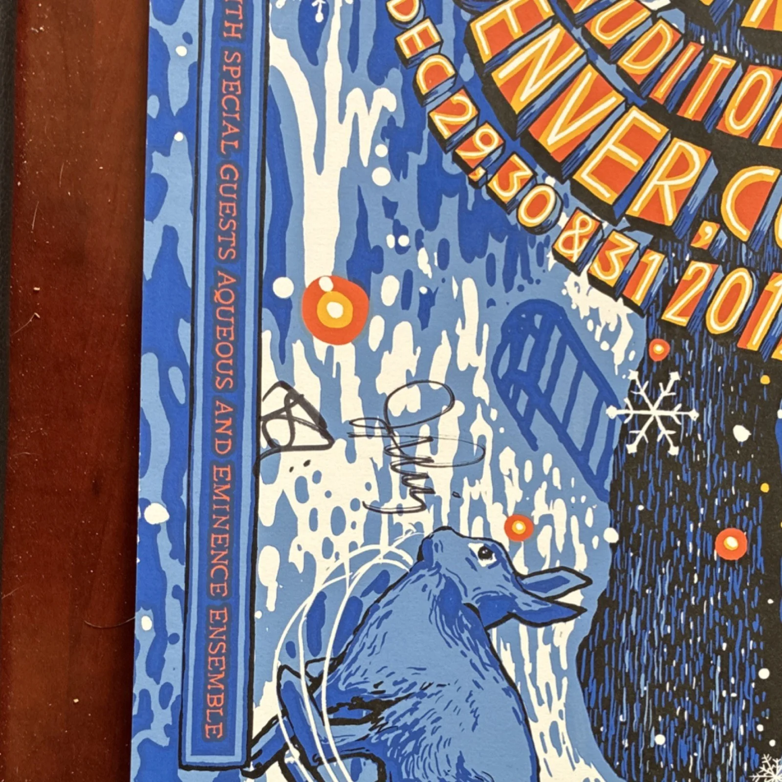 Umphrey's McGee Original Signed Poster Fillmore Auditorium Denver Dec 29-31 2017, image 2