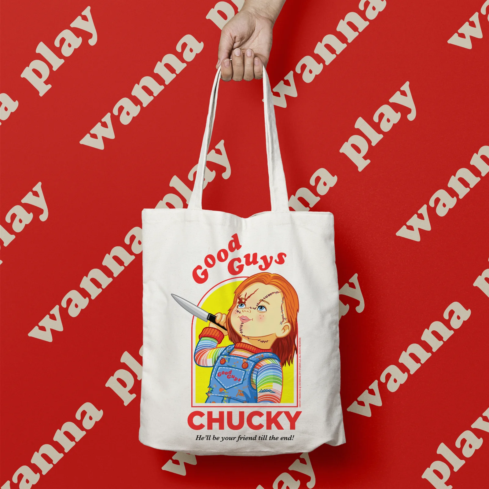 Chucky Tote Bag – Official Horror Cotton Shopper with Good Guys Design, image 2