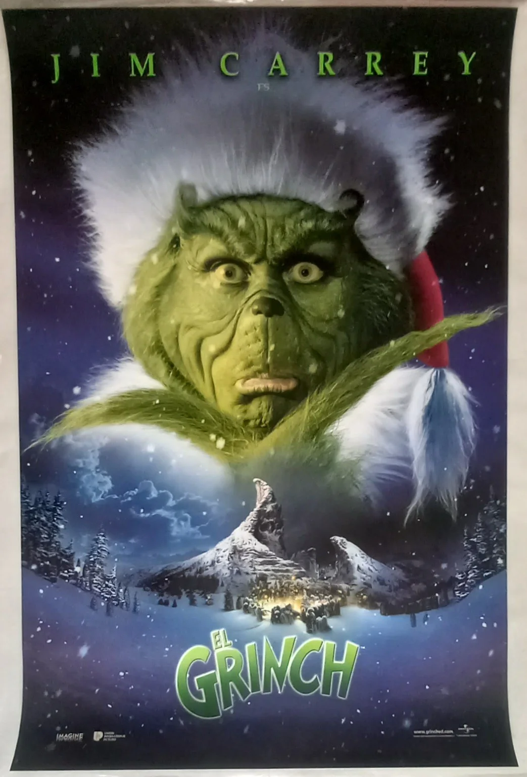 The Grinch (2000) Original D/S Spanish One-Sheet Cinema Poster, Jim Carrey, image 2