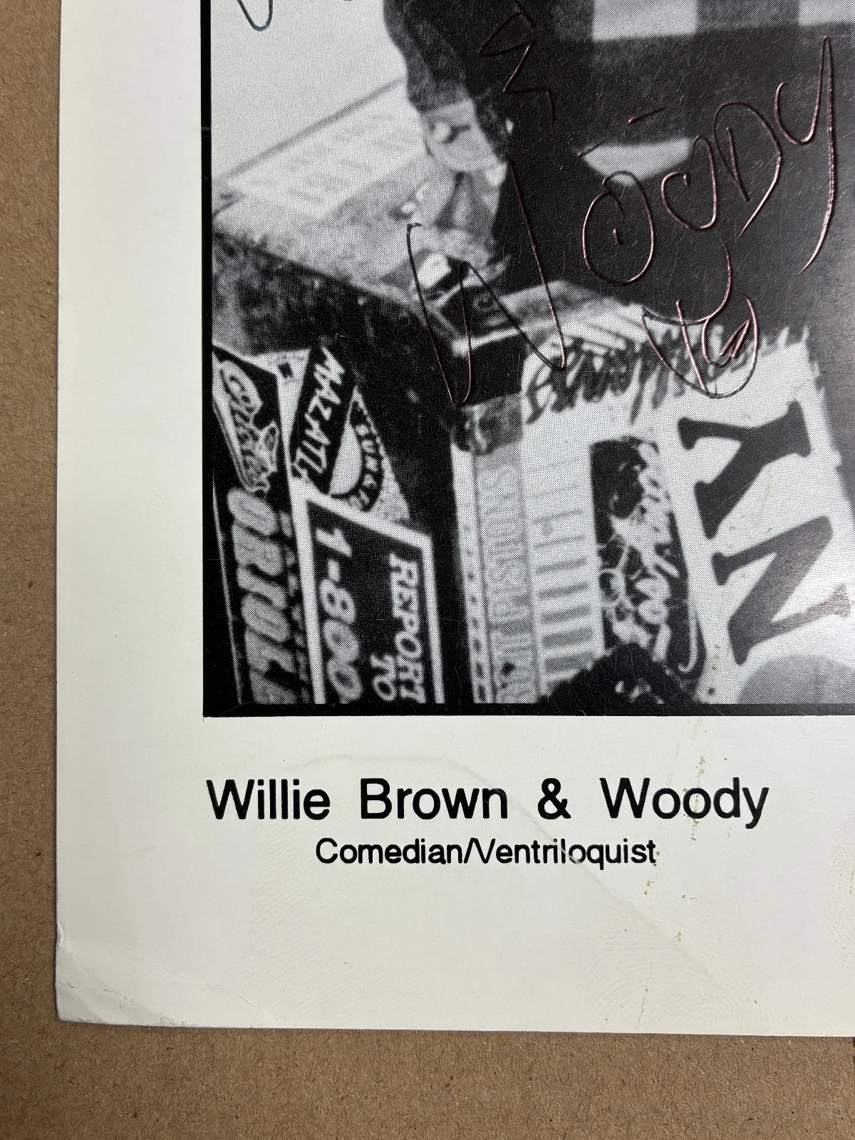 Willie Brown — Signed Comedian Ventriloquist Willie Brown & Woody Promotional Press Photo, изображение 5