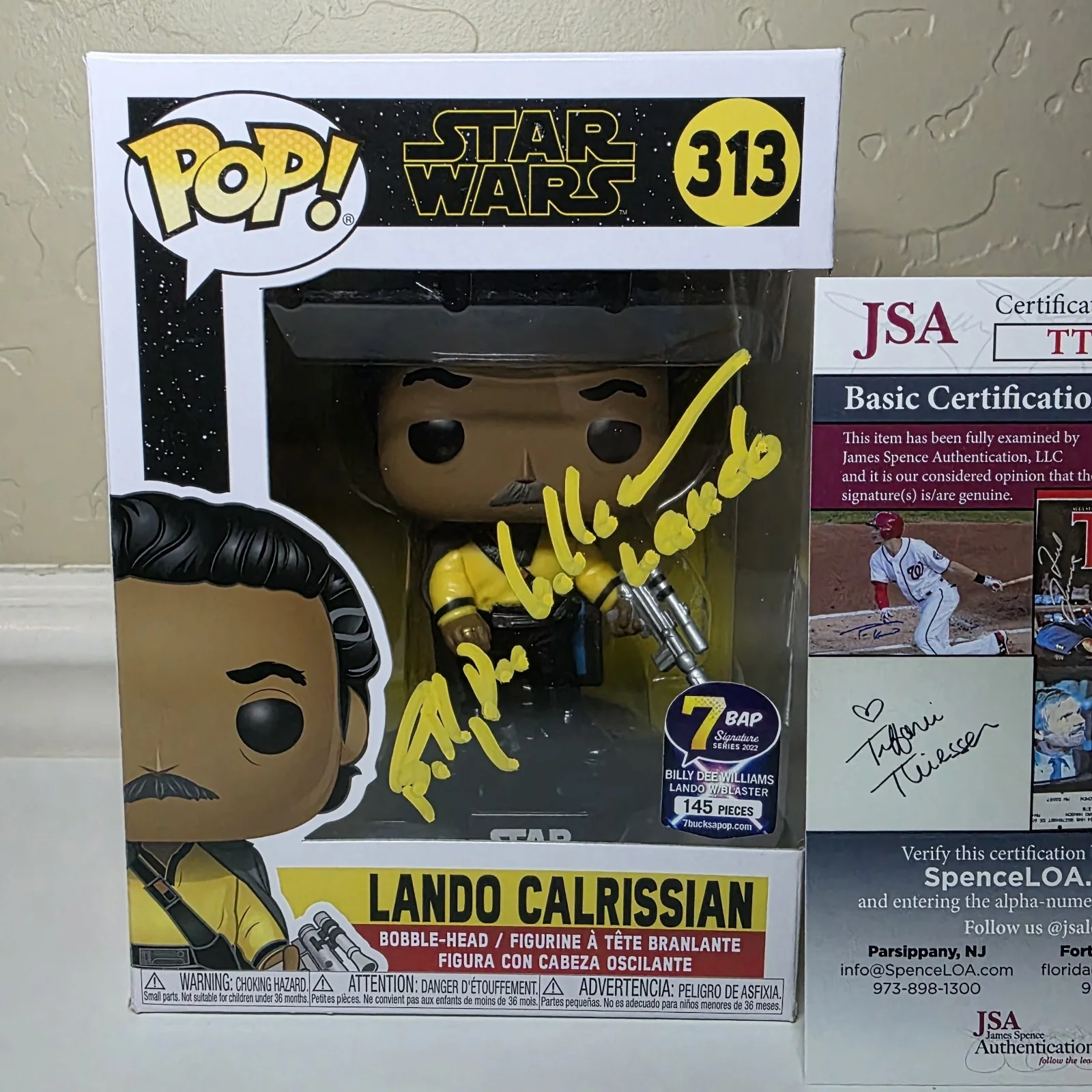 Funko POP #313 Billy Dee Williams Signed Lando Calrissian JSA COA Autograph, image 2