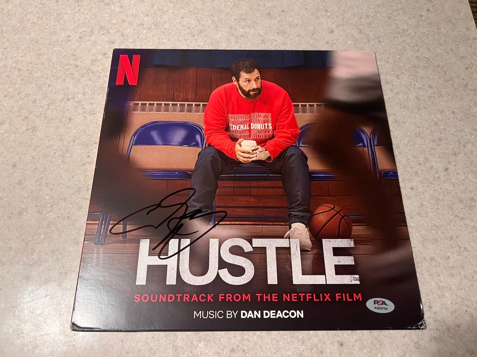 Adam Sandler — Adam Sandler Signed Vinyl Record PSA / DNA COA Hustle Autograph Auto