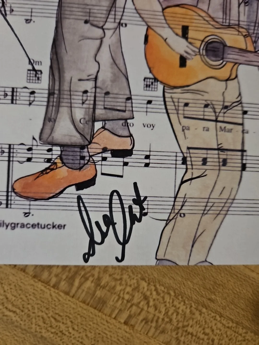 Isa Antonetti, Da'Von T Moody, Jaleel Battles Jr — Buena Vista Social Club Signed Painted Sheet Music - 3 Signatures, изображение 3