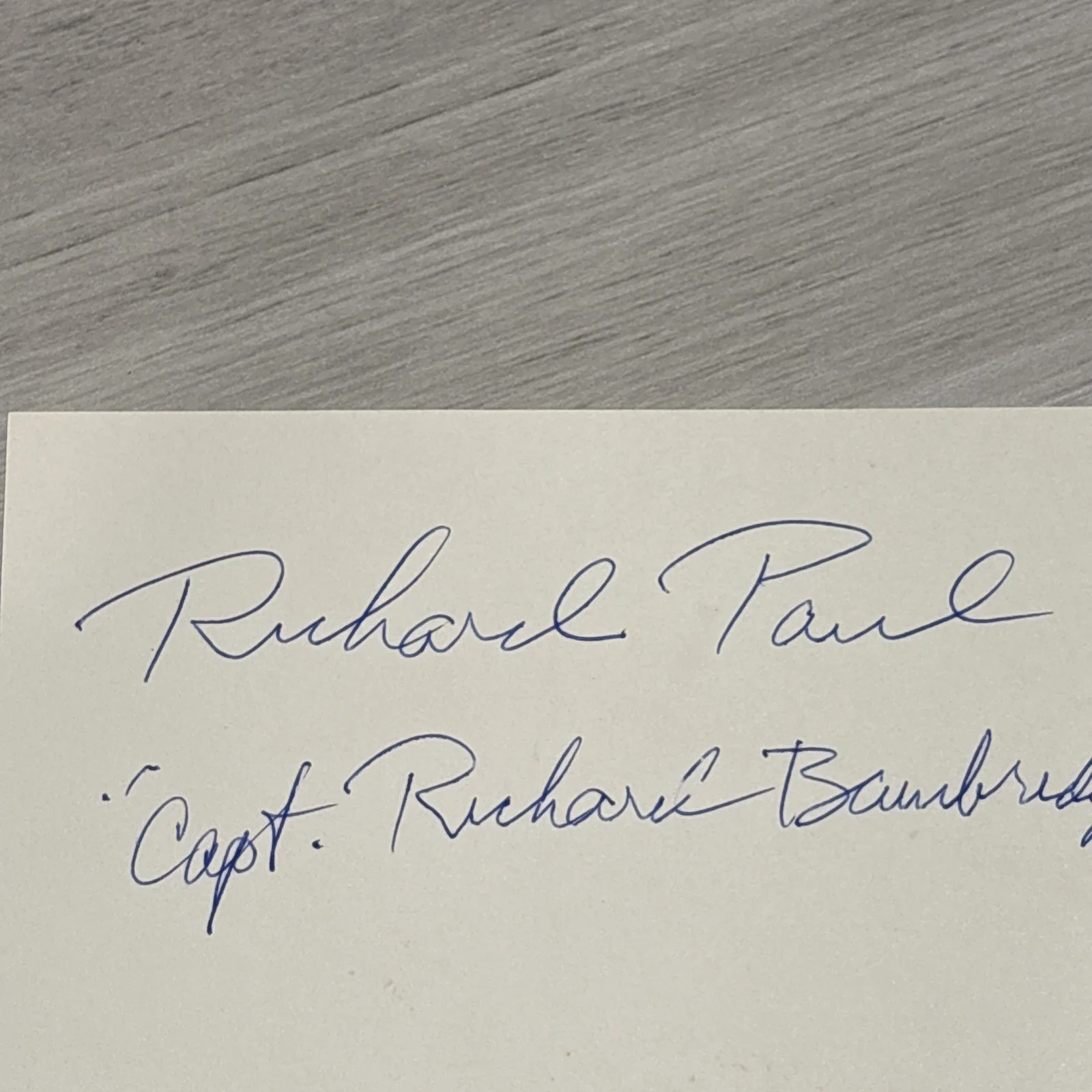 Richard Paul — RICHARD PAUL Signed Autograph 4x6 INDEX CARD Carter Country Full House Beanstalk, изображение 2