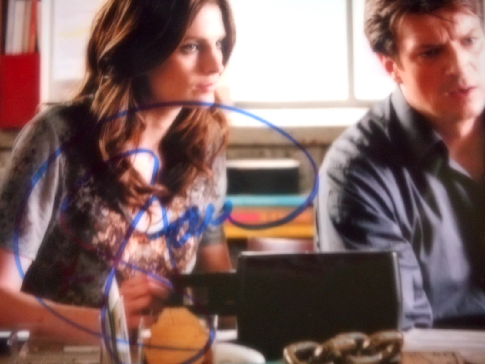 Stana Katic, Nathan Fillion — Stana Katic & Nathan Fillion 2x signed Castle 8x10 Photo W/ COA & #d Holograms, изображение 3