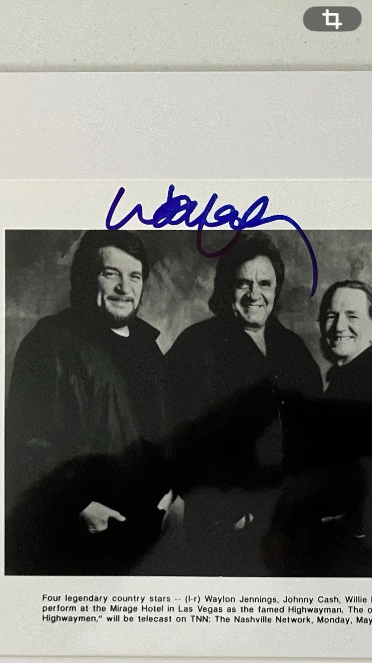 WILLIE NELSON SIGNED/AUTOGRAPHED 8x10 PHOTO WITH COA JOHNNY CASH, image 2