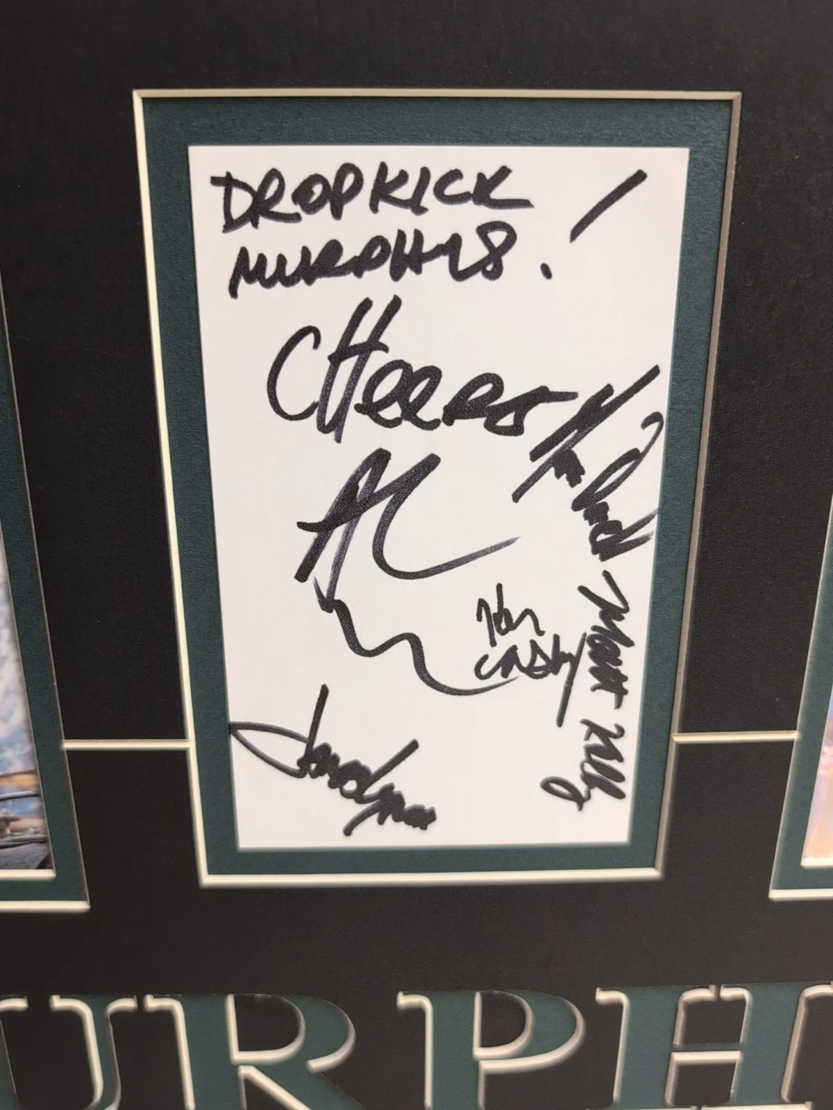 DROPKICK MURPHYS Signed Band AL BARR Ken Casey +3 CUSTOM FRAME JSA COA 17x26, image 5