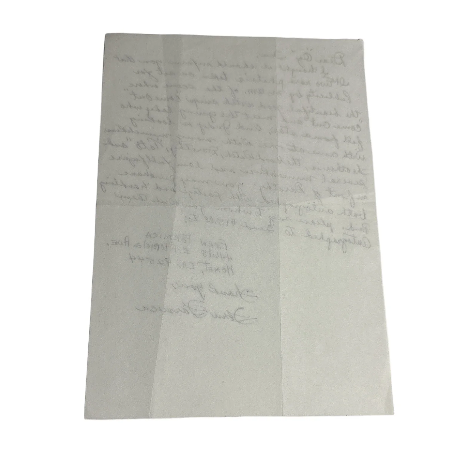 Fern Formica — Fern Formica (d. 1995) Handwritten Letter w/ Autograph Munchkin on Wizard of Oz!, изображение 3