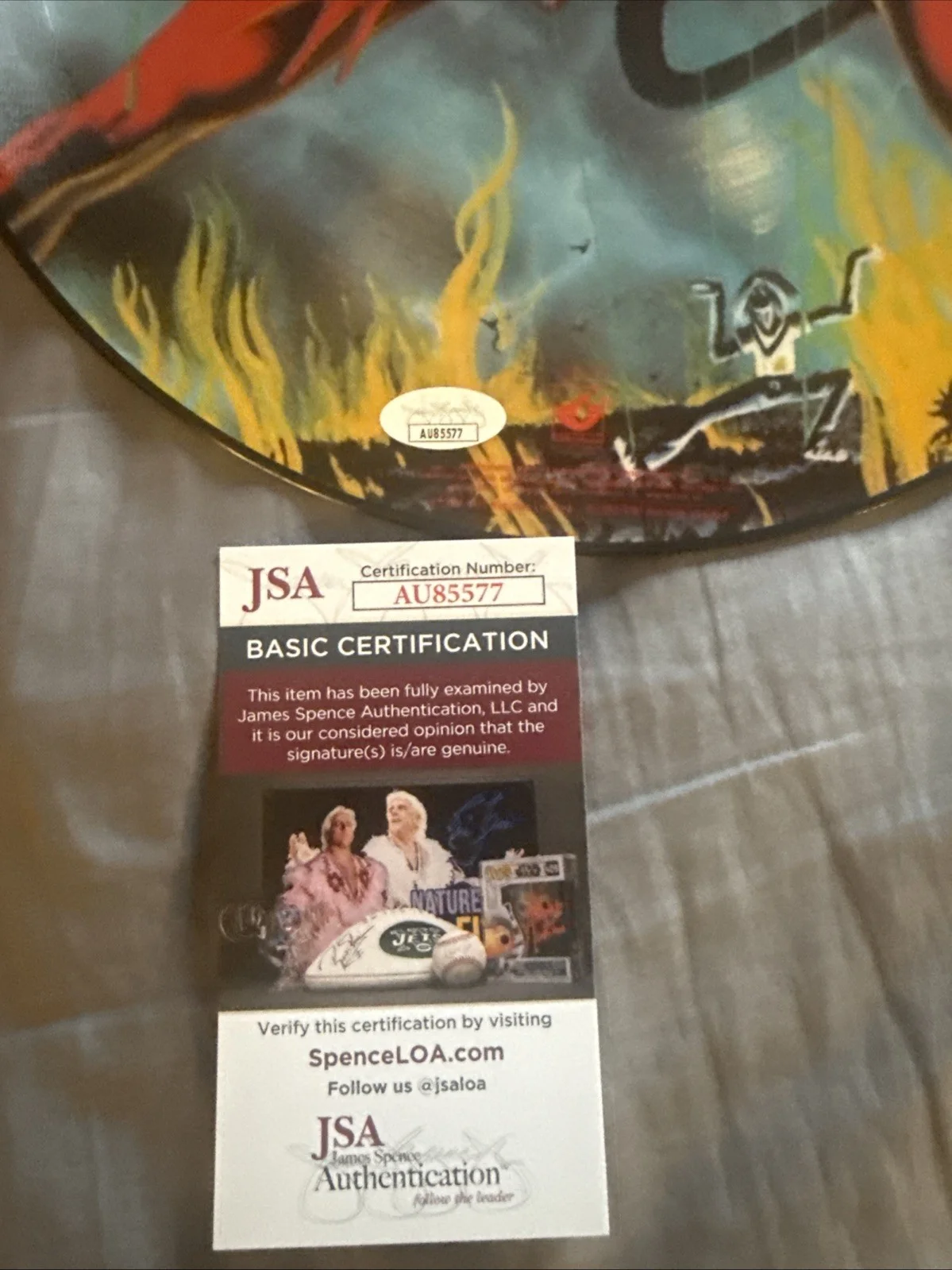 BRUCE DICKINSON AUTOGRAPHED SIGNED IRON MAIDEN THE NUMBER OF THE BEAST JSA Cert, image 5