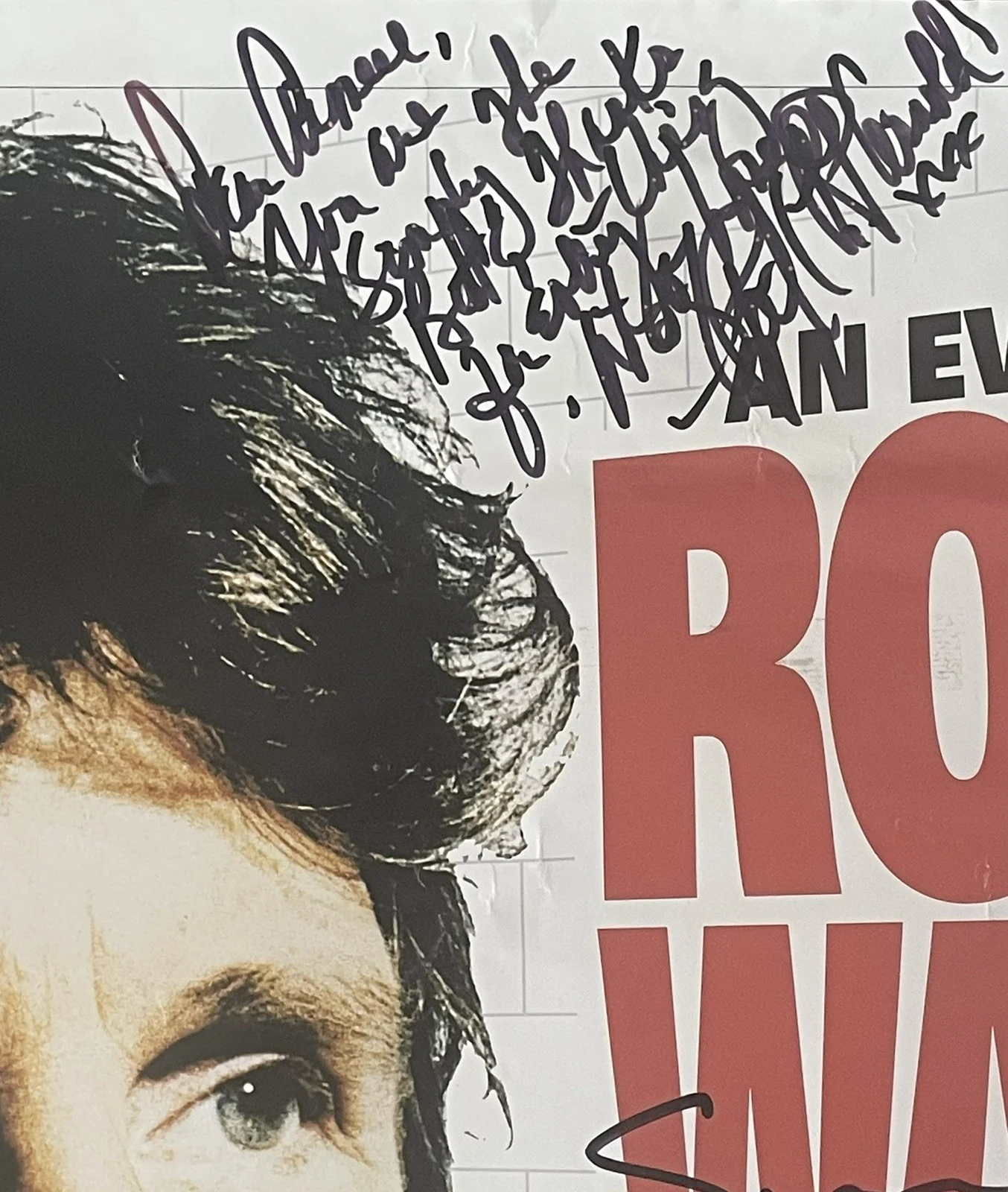 Pink Floyd Roger Waters 2002 Japan Tour Concert Poster Signed by Entire Band !, изображение 5
