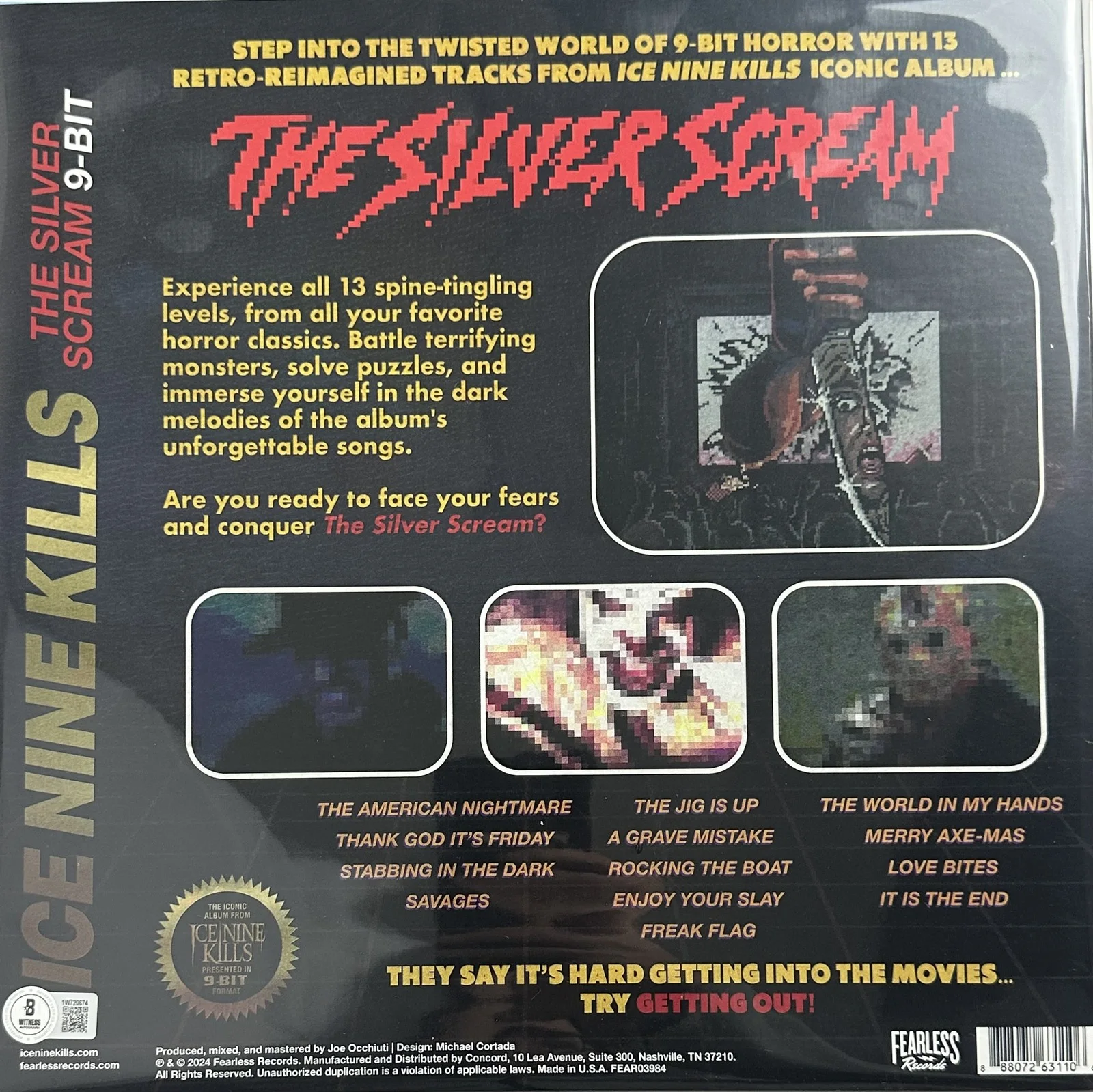 Spencer Charnas signed Ice Nine Kills The Silver Scream 8bit vinyl autograph BAS, image 2