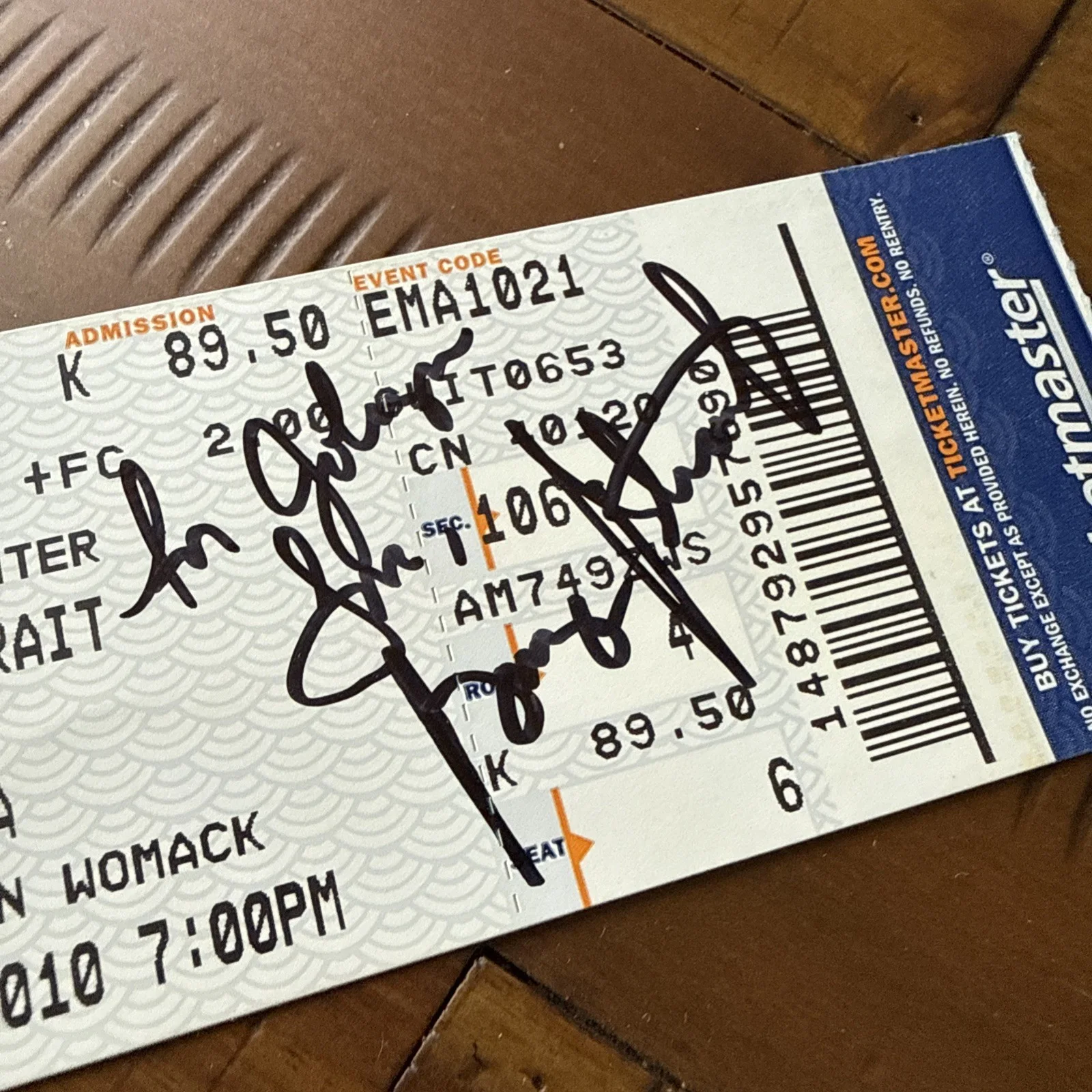 King GEORGE STRAIT signed autographed ticket stub Country Music Legend, image 2