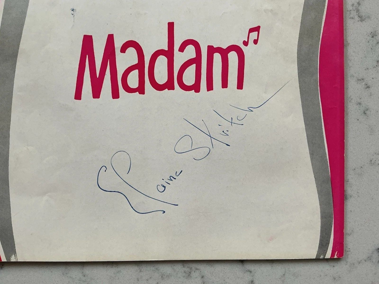 ELAINE STRITCH DAVID DANIELS ALS AUTOGRAPHED SIGNED CALL ME MADAM PROGRAM, image 2
