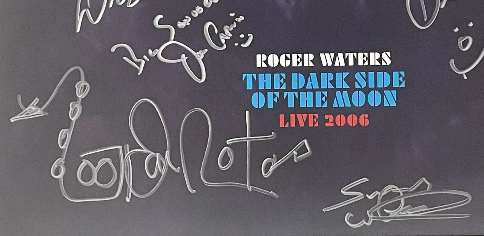 Pink Floyd Roger Waters 2006 Tour Concert Poster Signed by Entire Band DSOTM, изображение 5