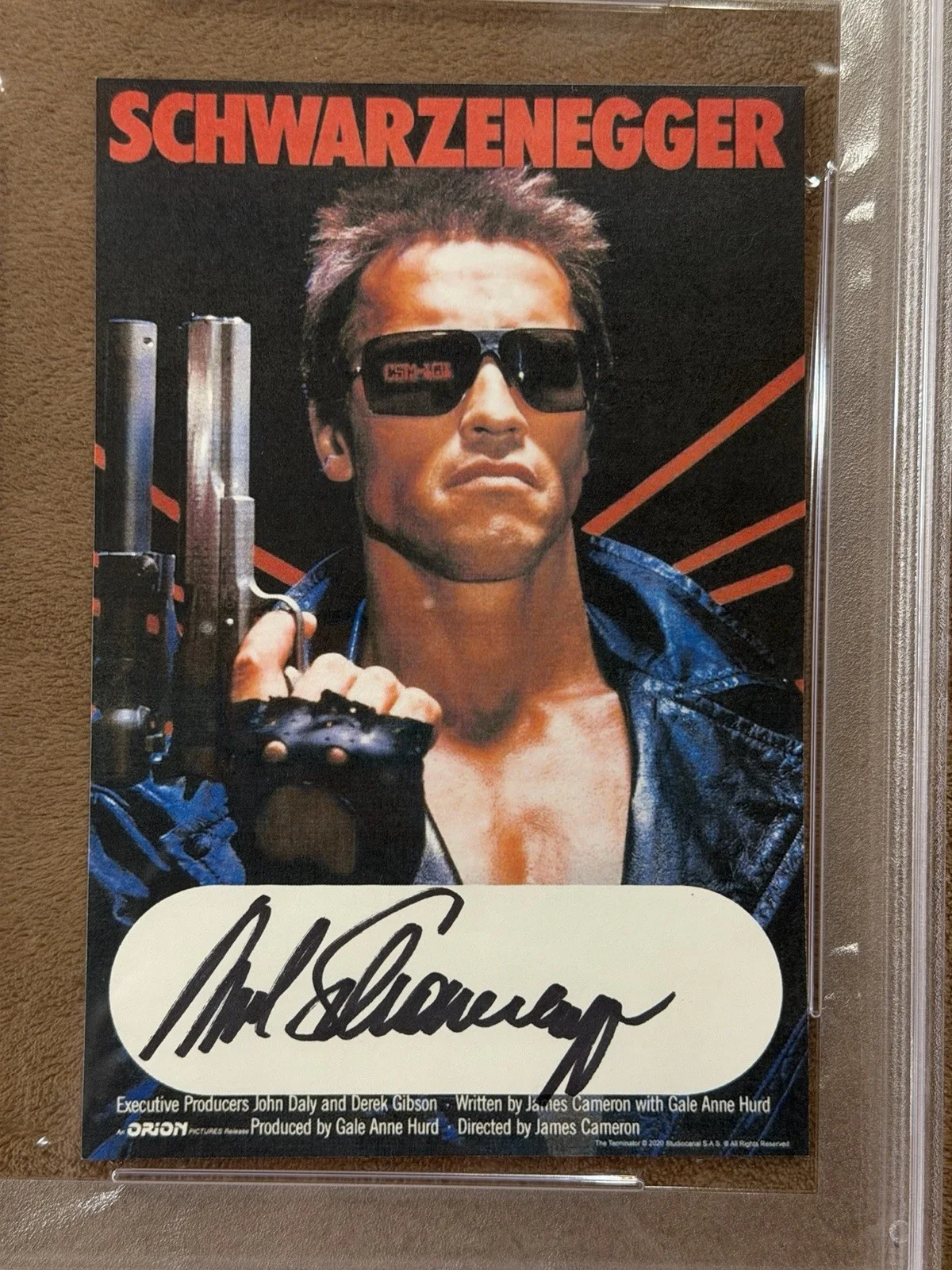 Arnold Schwarzenegger Signed 5x7 Terminator Print PSA Autograph Authentic, image 2