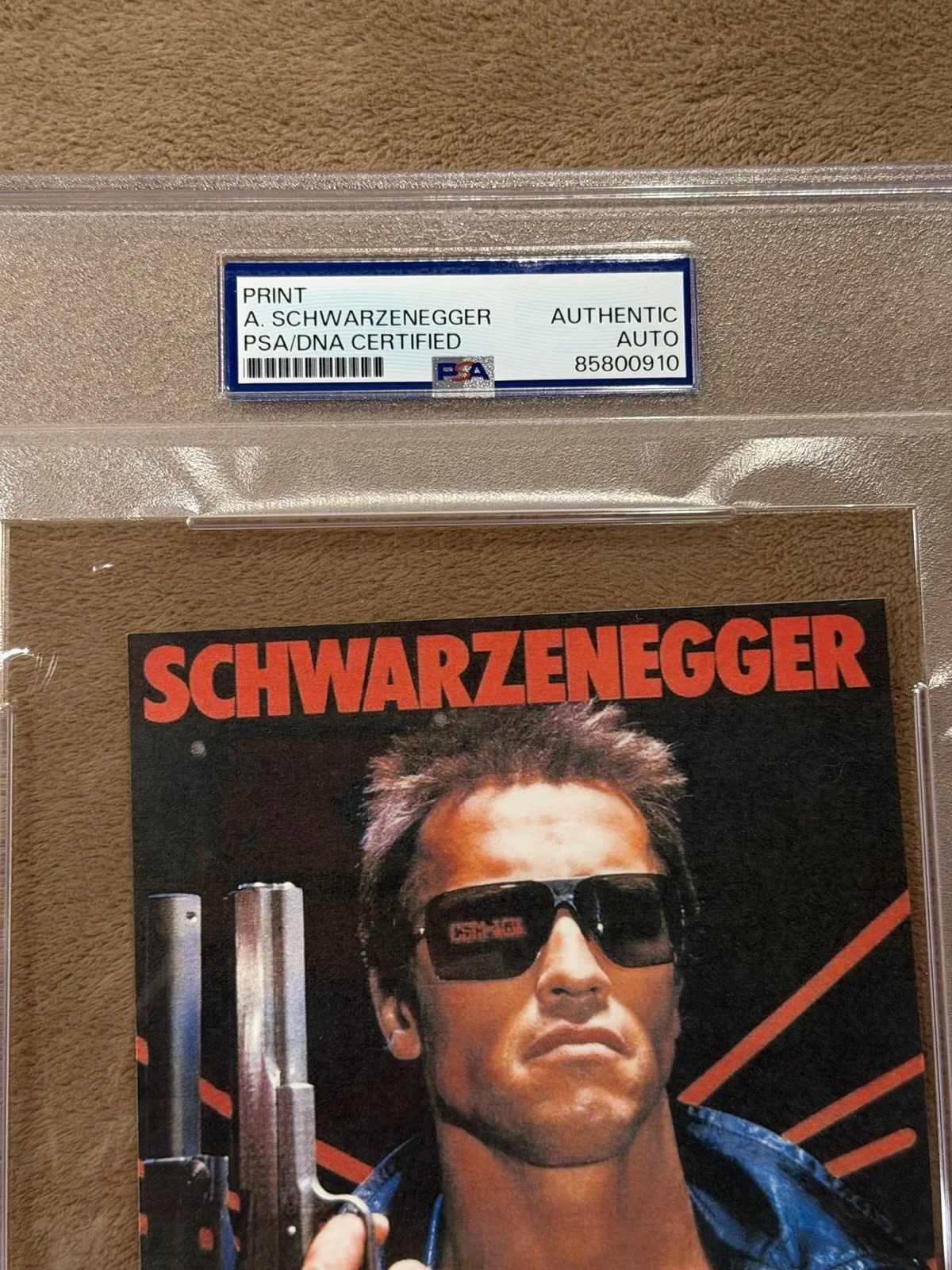 Arnold Schwarzenegger Signed 5x7 Terminator Print PSA Autograph Authentic, image 4
