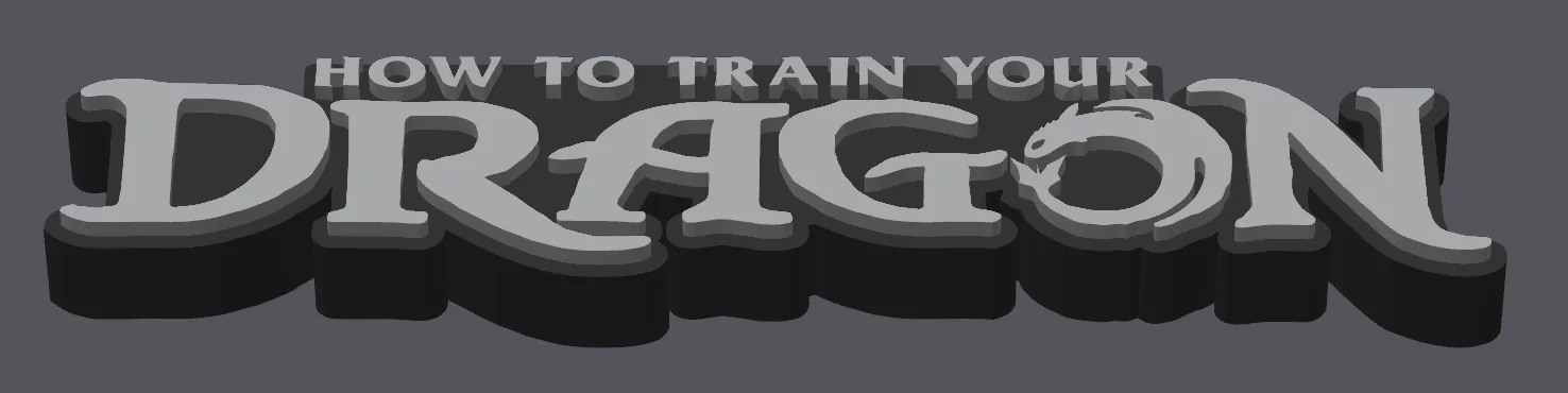 Decorative How to Train Your Dragon Film Logo Word Sign Room Display Pops, image 2