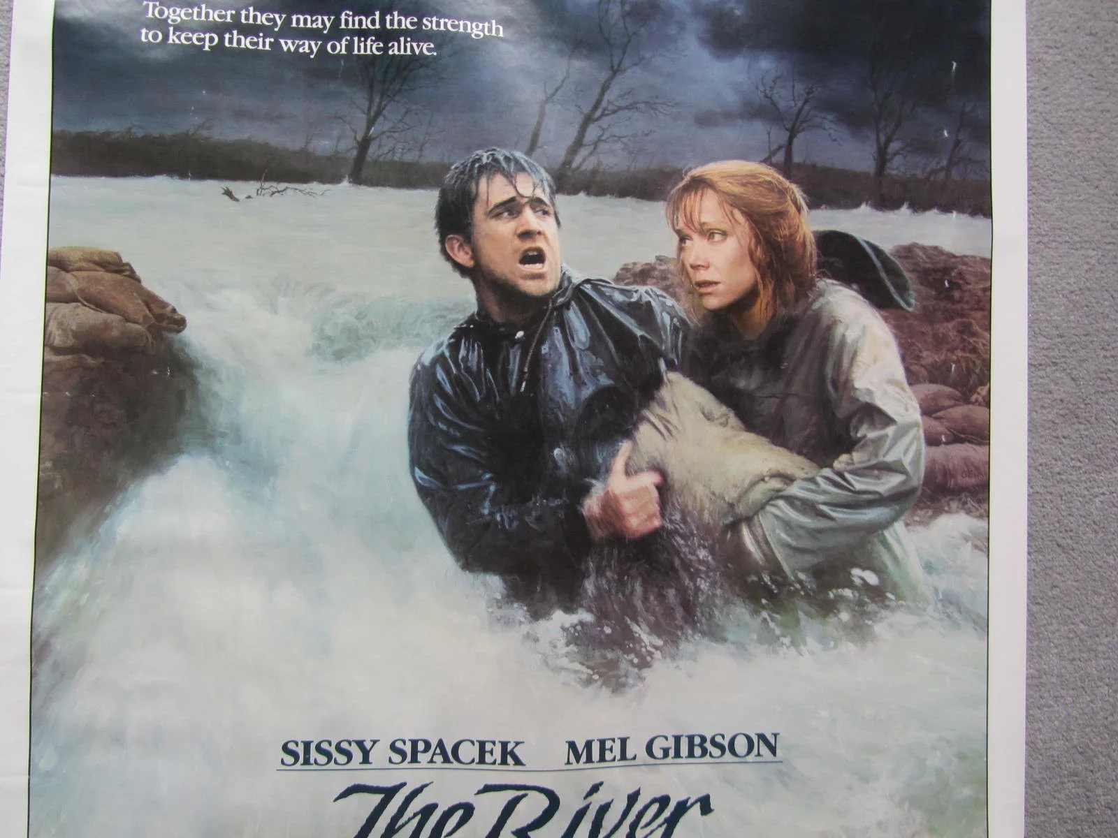 THE RIVER - Sissy Spacek & Mel Gibson - 70cm x 100cm Poster 1984, image 4