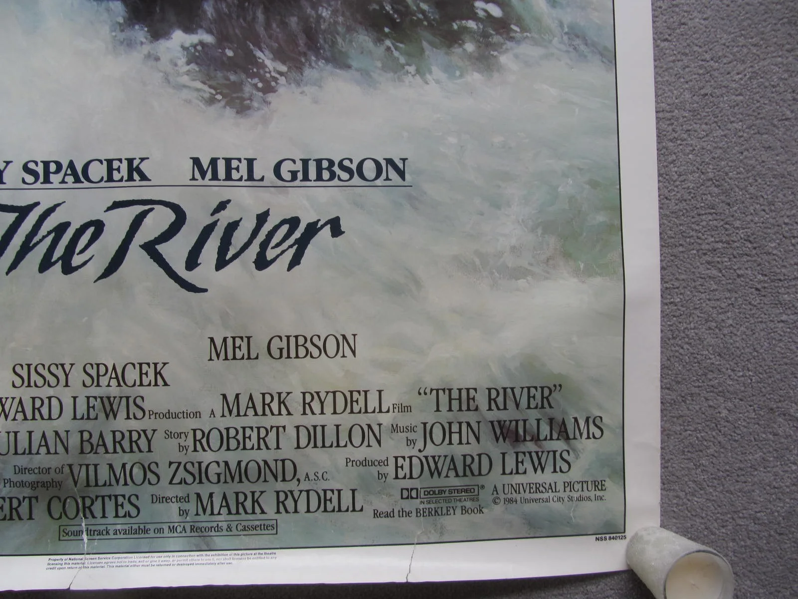 THE RIVER - Sissy Spacek & Mel Gibson - 70cm x 100cm Poster 1984, image 5