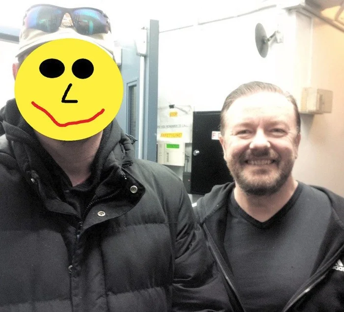 Ricky Gervais — Ricky Gervais signed The Simpsons 8x10 photo comedian, image 2