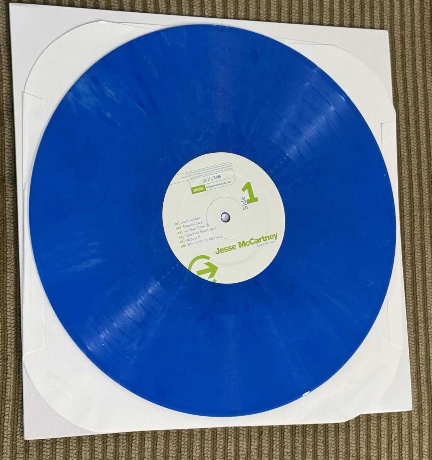 AUTOGRAPHED Beautiful Soul (Limited Blue Marble Vinyl) SIGNED Jesse McCartney, изображение 5