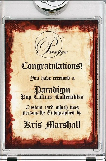 Kris Marshall — -LOVE ACTUALLY- KRIS MARSHALL Signed/Autograph/Auto Certified Movie Trading Card, image 2