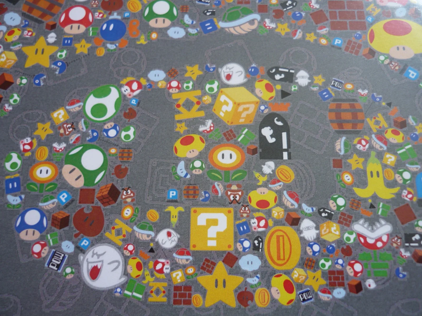 a4 geek gear poster original mario kart sterring wheel all the characters, изображение 2