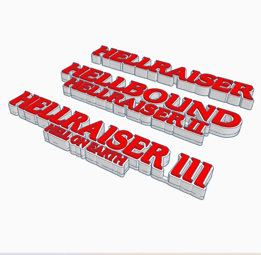 Decorative Hellraiser 1 2 3 Film Logo Sign Display Cinema Horror Michael Myers, изображение 2