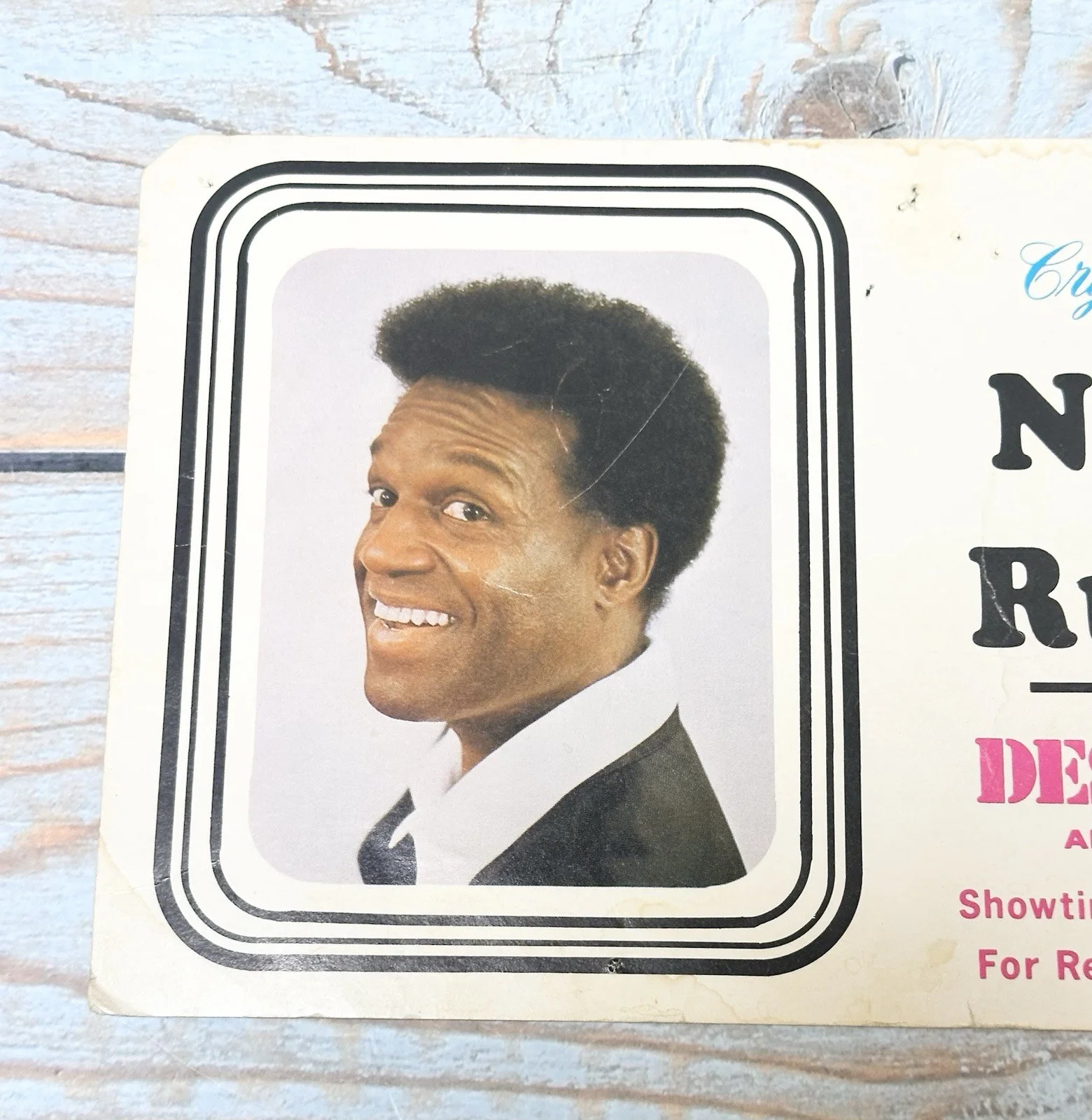 Nipsey Russell Postcard Desert Inn Las Vegas Vintage Show w/autograph, изображение 2