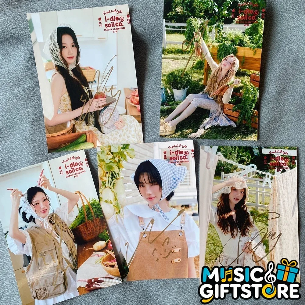 IDLE i-dle Autographed Signed Photo Autographs K-POP Collectibles 4*6 2025 #MUGS, изображение 2