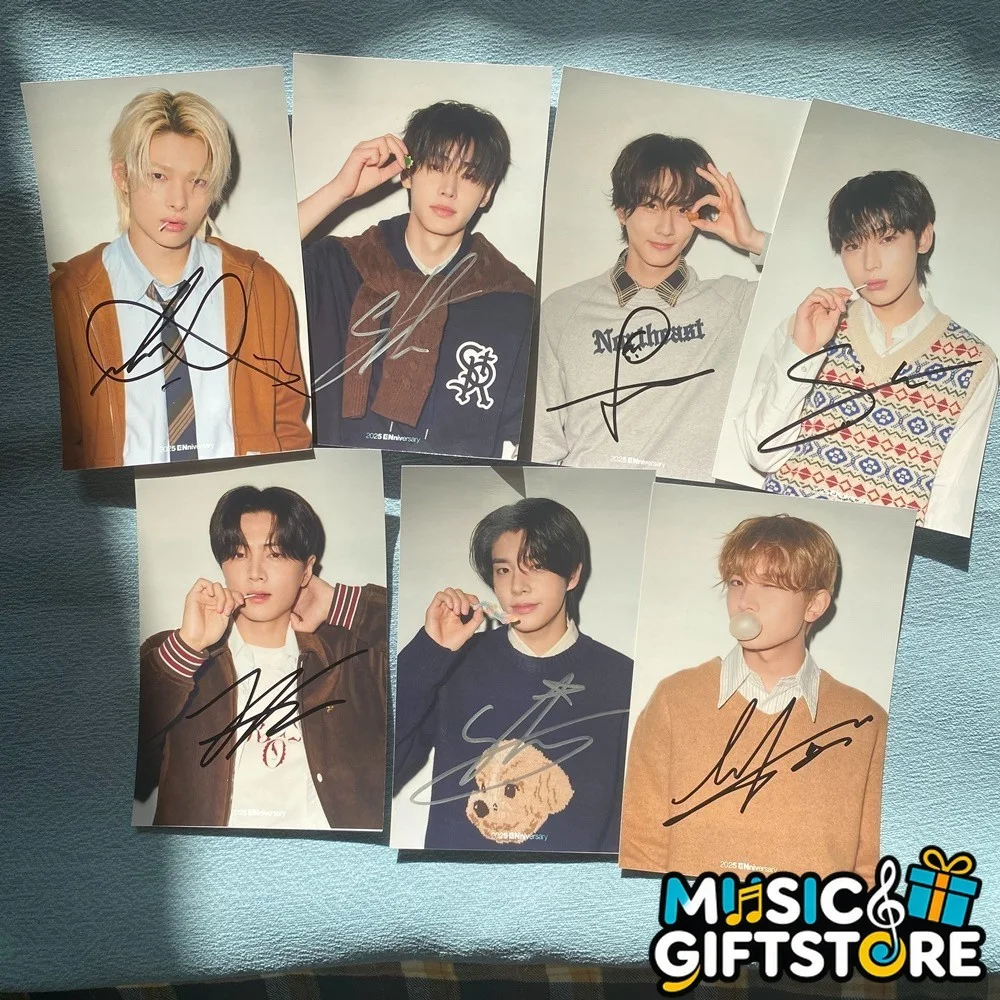 ENHYPEN Autographed Signed Photo For ENniversary FAMILY POP Collection 2025D #MU, изображение 2