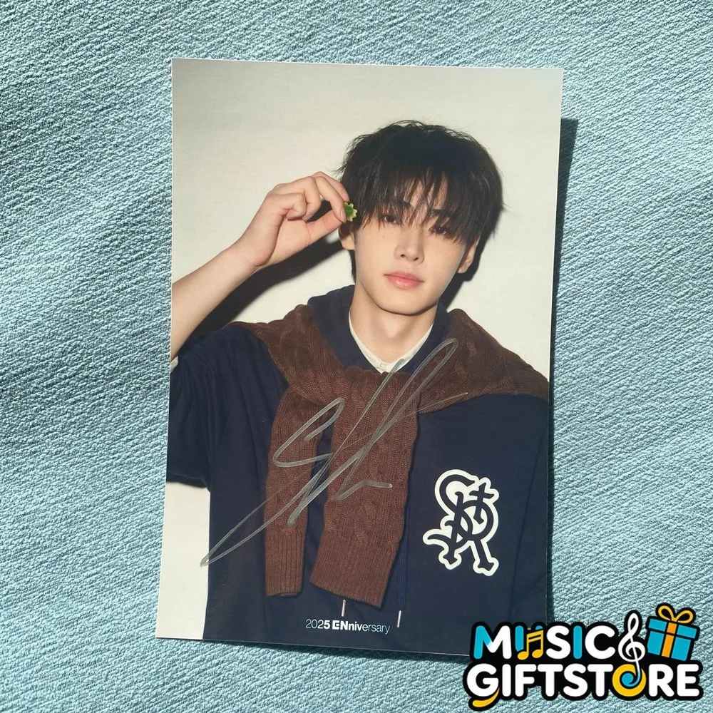 ENHYPEN Autographed Signed Photo For ENniversary FAMILY POP Collection 2025D #MU, изображение 3